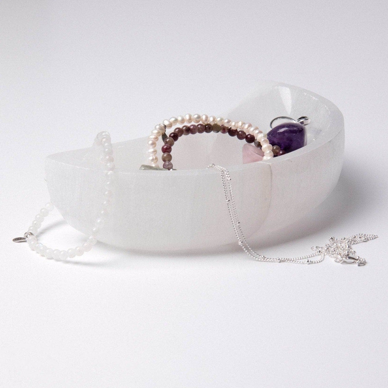 Selenite Moon Crystal Recharging Bowl、mySite、hinf8tx79