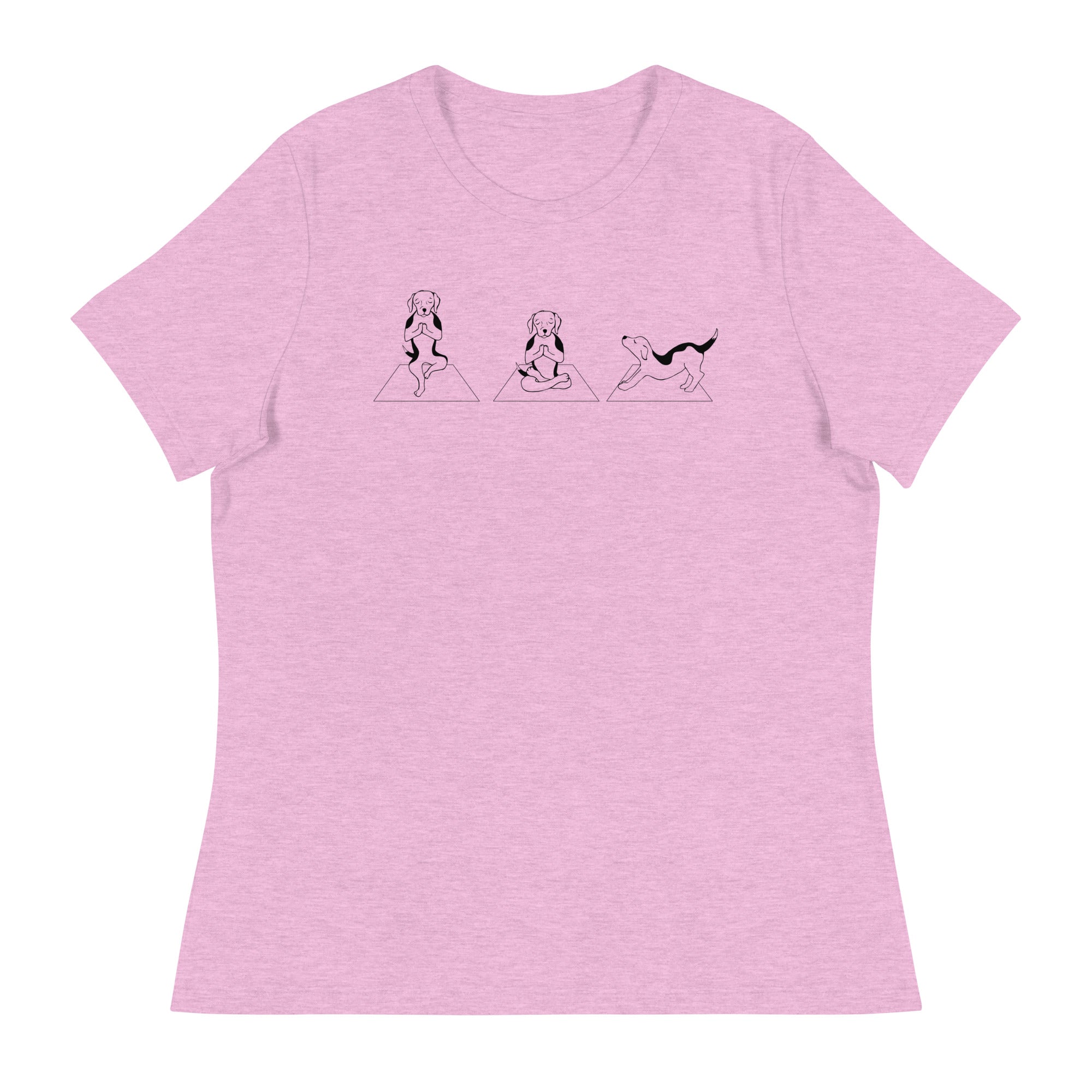 Dog Yoga Pose Relaxed T-Shirt、mySite、camillekostekn
