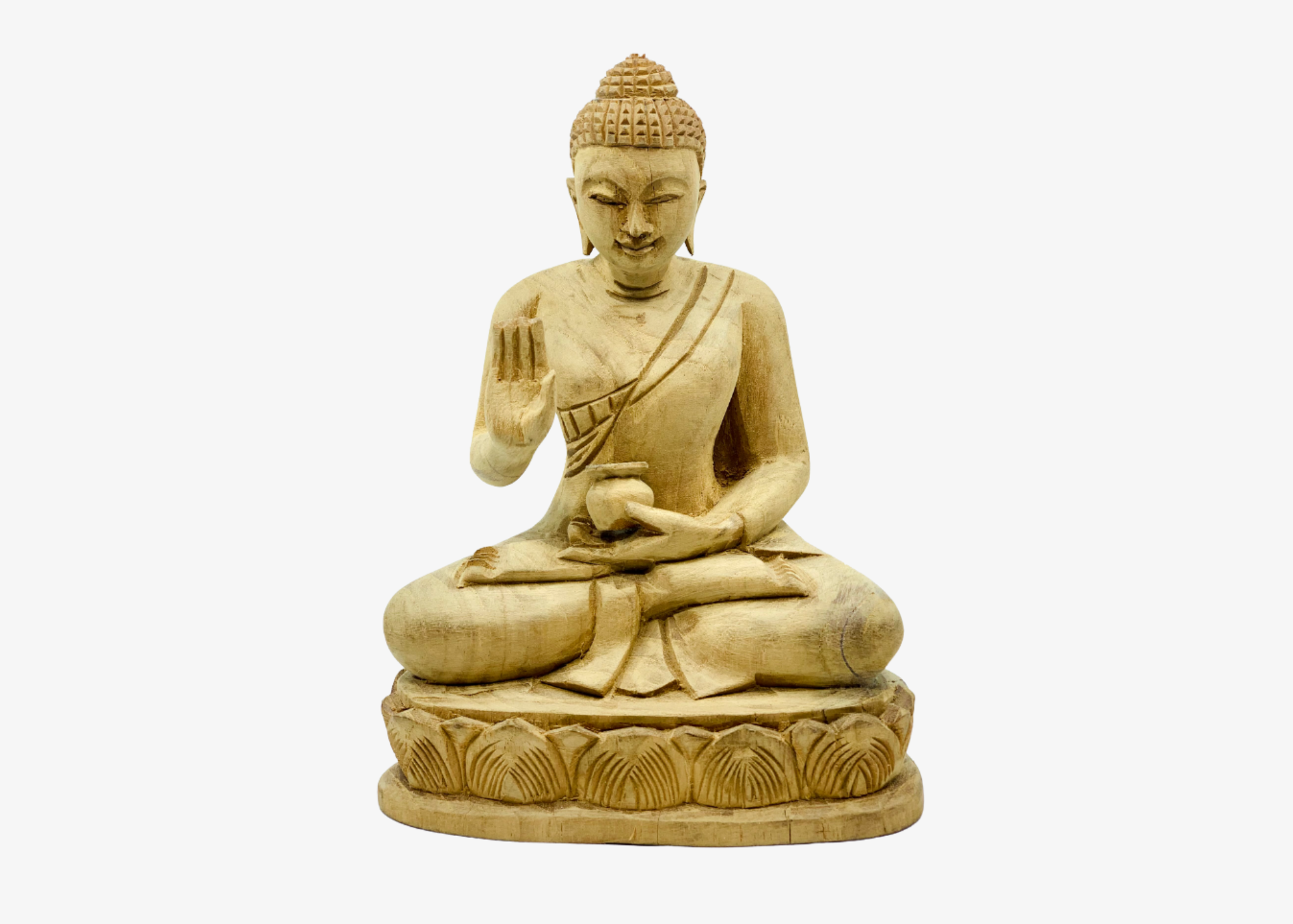Healing Buddha - Abhaya Mudra (Teak Wood)、mySite、topwebapps