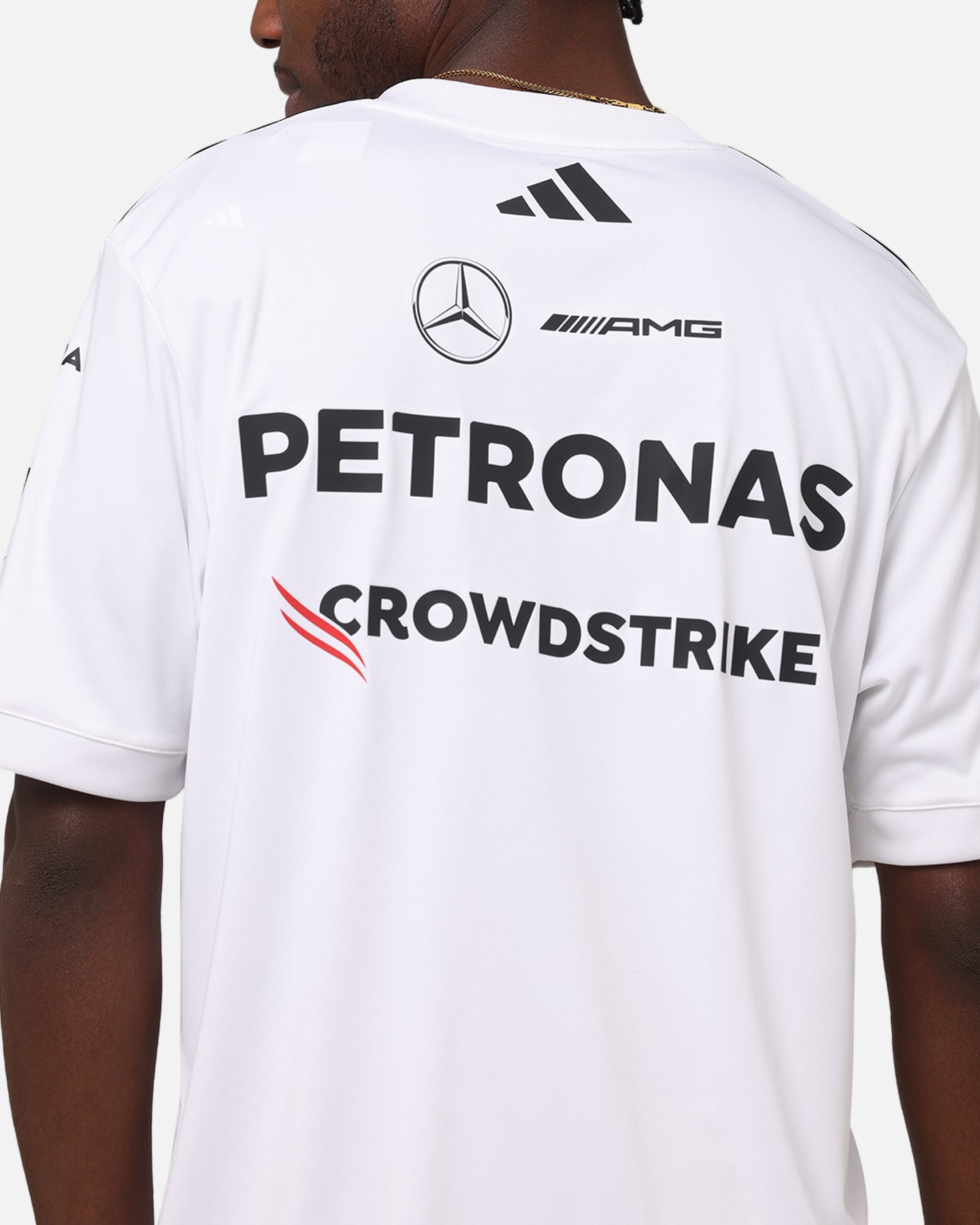 adidas x Mercedes-AMG PETRONAS Formula One F1 2025 Team Driver T-Shirt White、mySite、zt4zffjzw