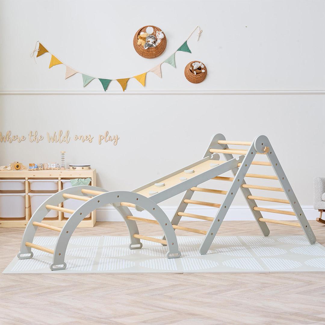  Tutti Bambini Scala Montessori 3 In 1 Pikler Climbing Frame With Climbing Wall - Mushroom、mySite、merchandisen