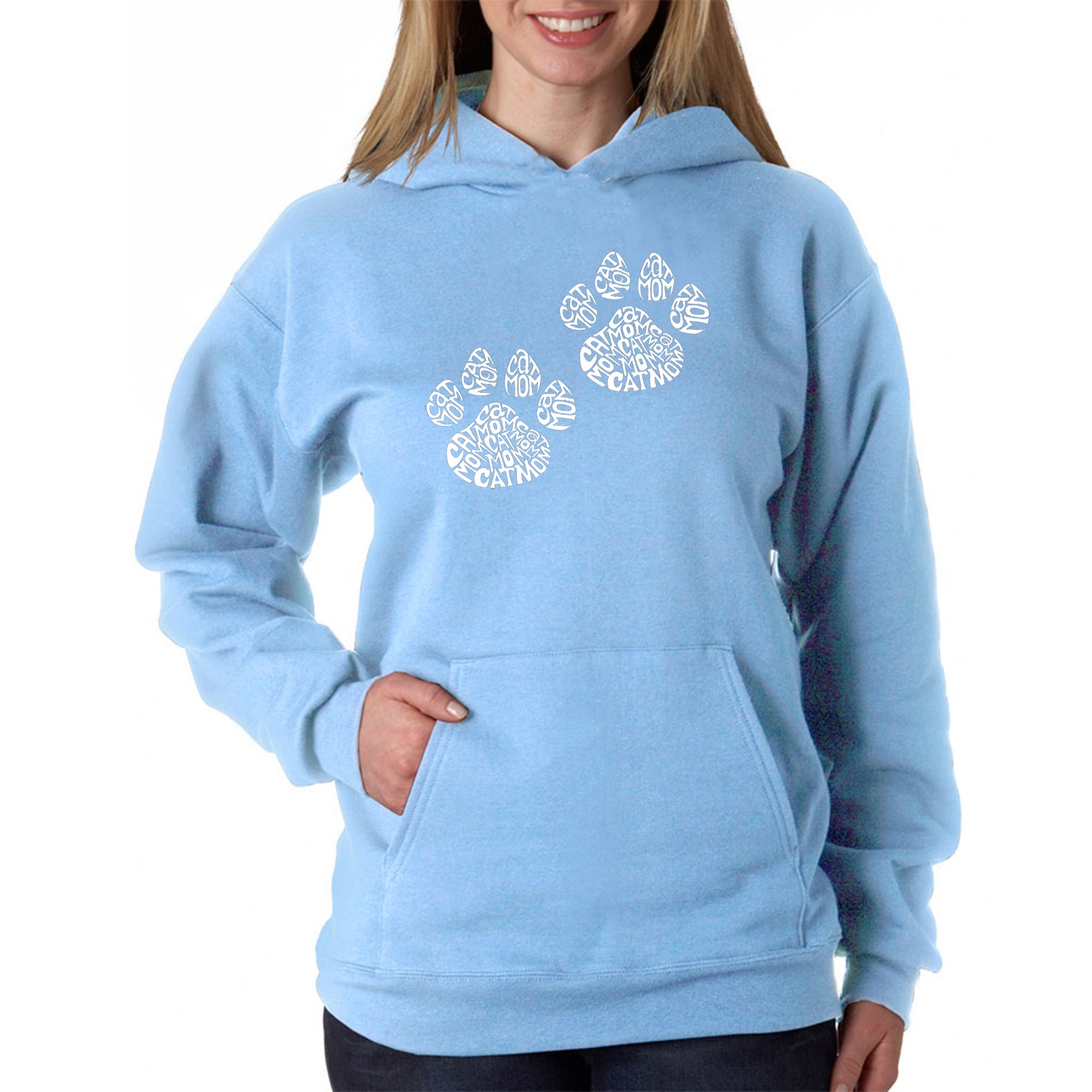 Cat Mom - Women's Word Art Hooded Sweatshirt、mySite、camillekostekn