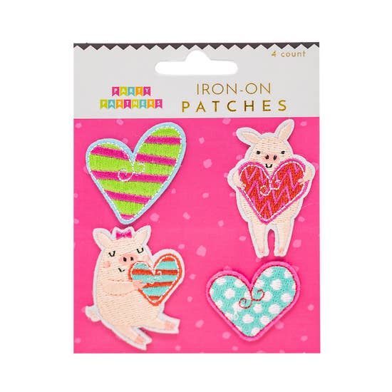 Pink Pig Iron On Patches, Stickers and Party Picks, Cutest, Happy Pink Pigs for Decoration!*、mySite、g9winljtr