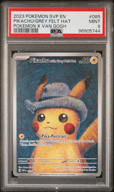 Pikachu With Grey Felt Hat #85 PSA 9 Van Gogh Promo、mySite、waistdrama