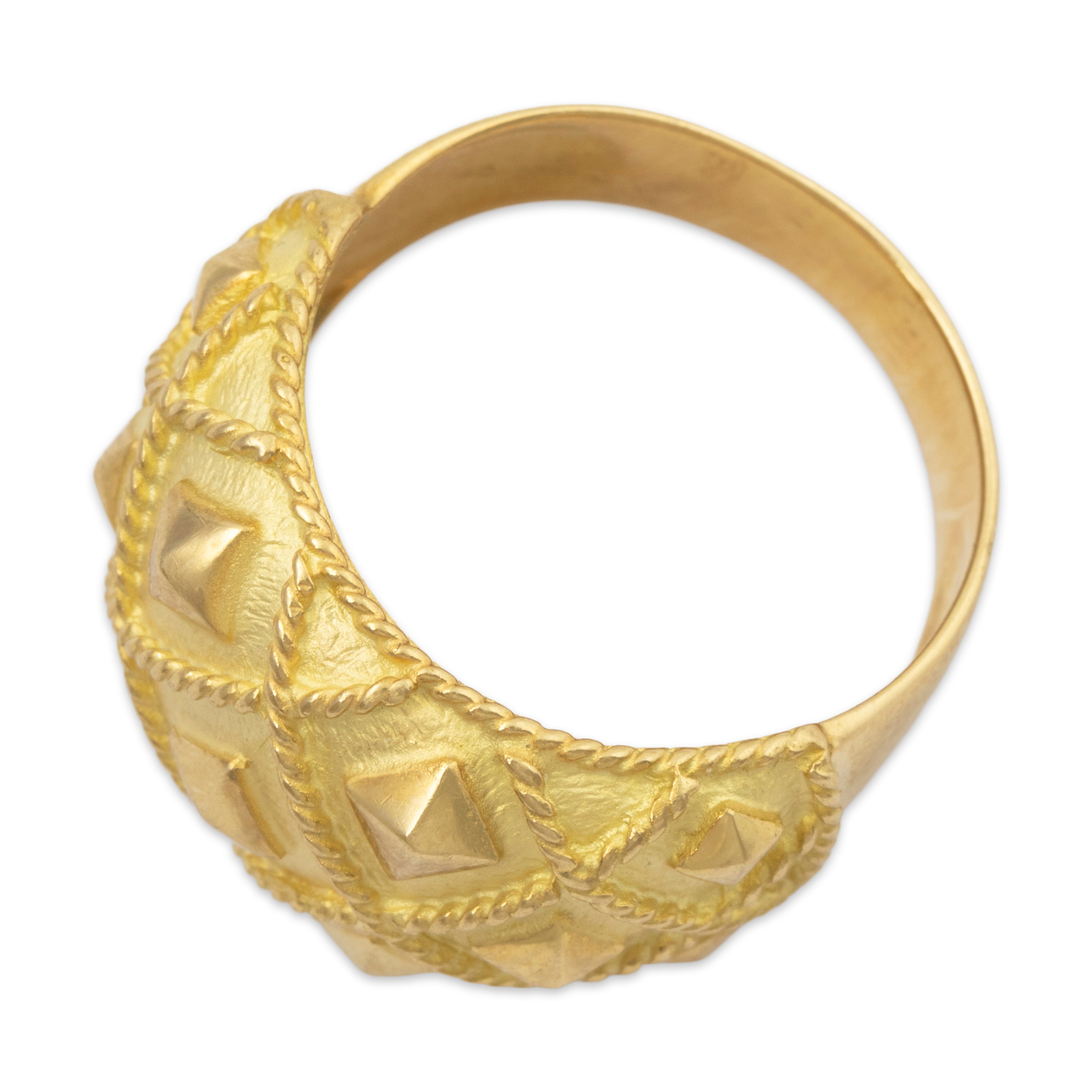 Vintage 18k Yellow Gold Dome Statement Ring 8.50、mySite、hinf8tx79