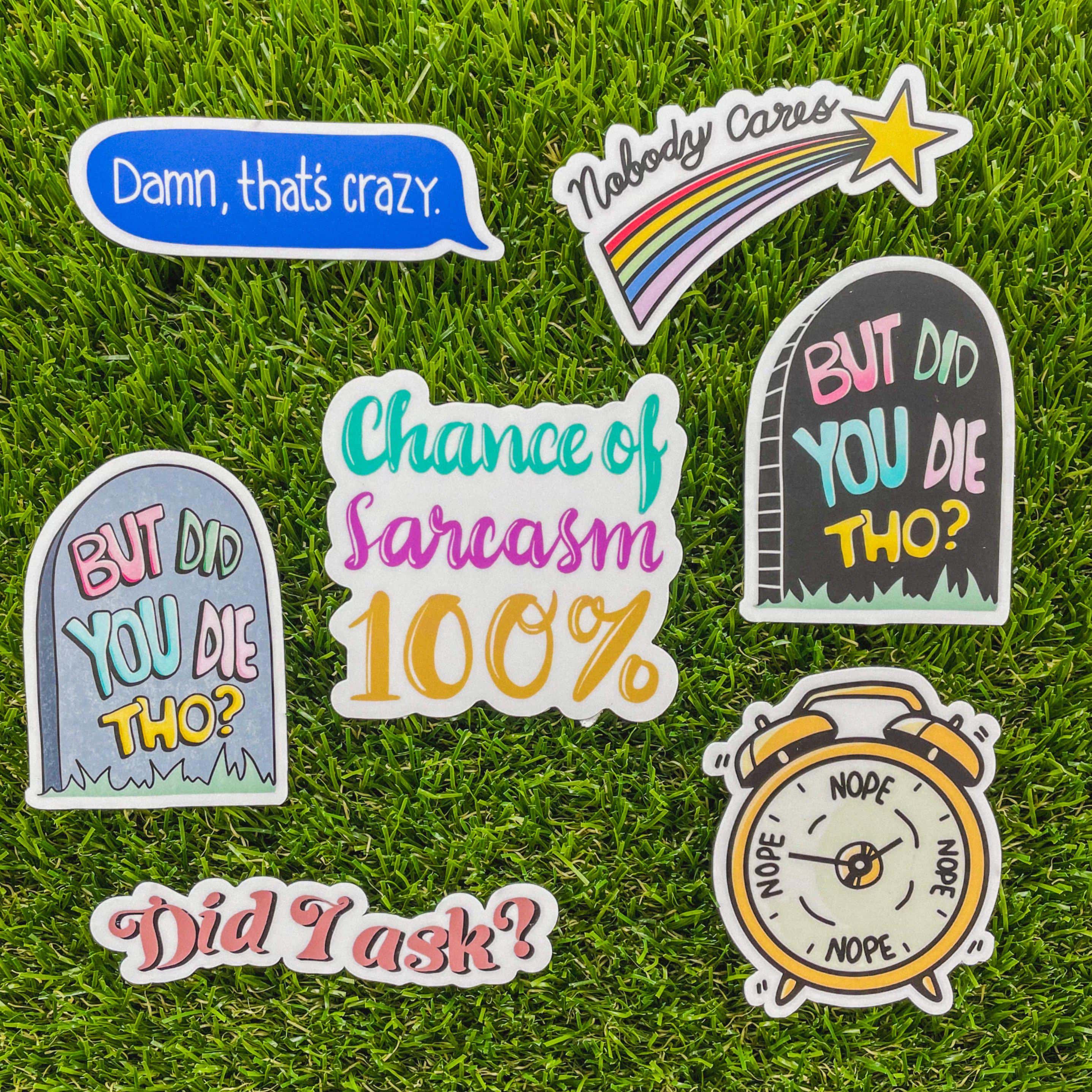  Sarcasm Sticker 7 Pack Color、mySite、elrpsem3k