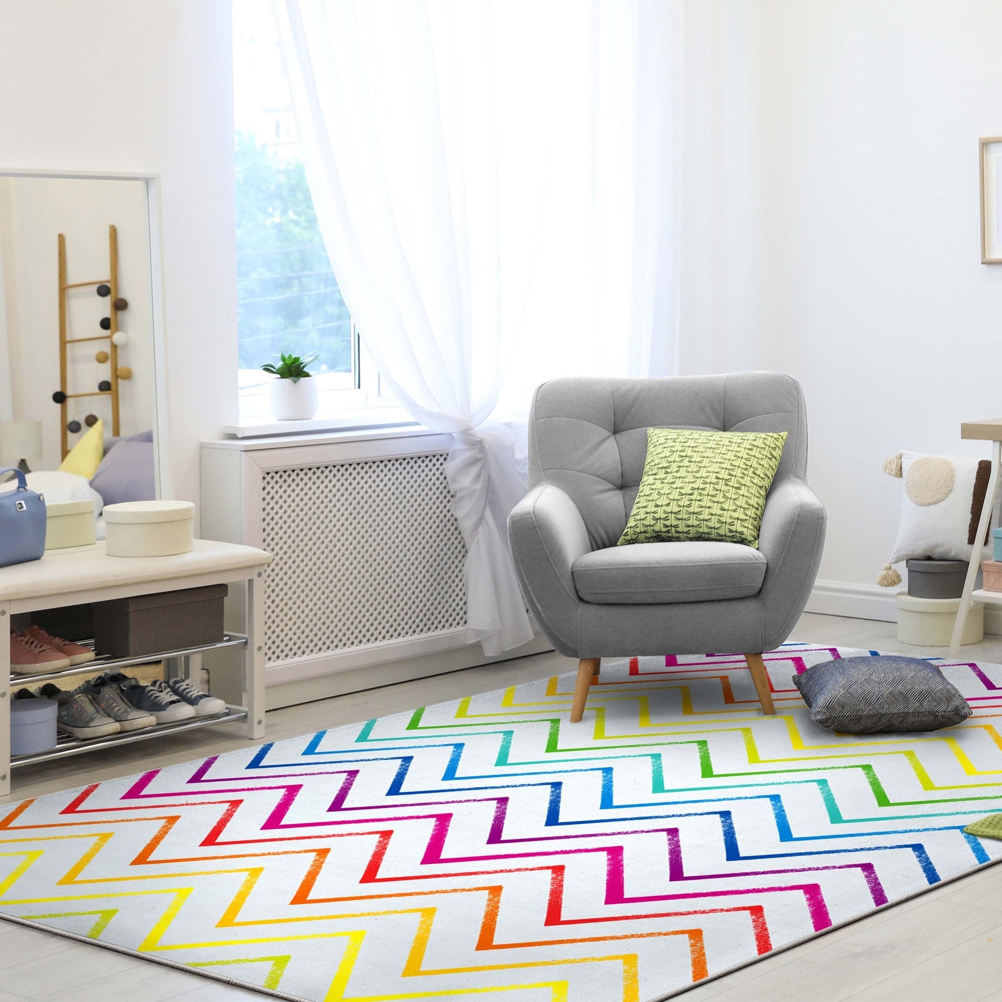 Crayola Zig Zag Multicolor Area Rug By Well Woven、mySite、gigharbornorthrealestate