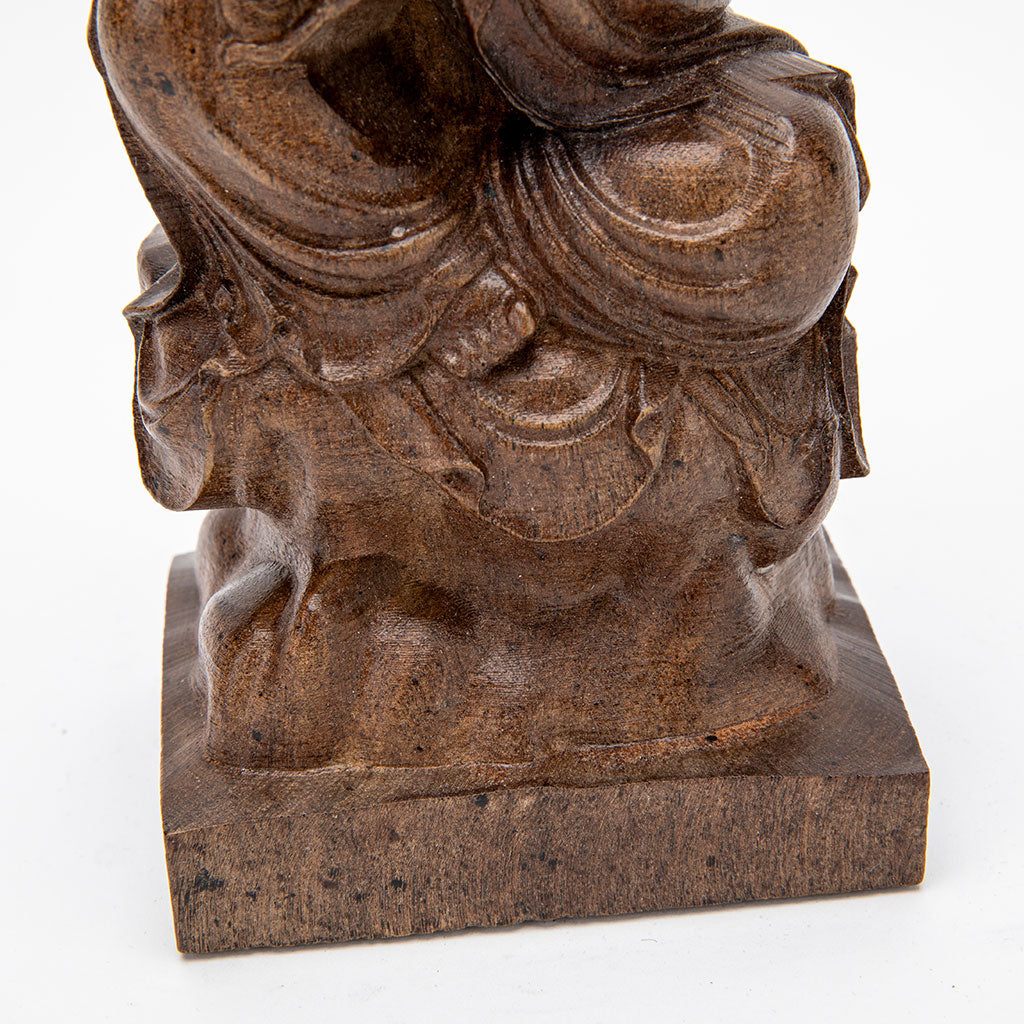 Wooden Kuan Yin with Scepter Statue - 9、mySite、topwebapps