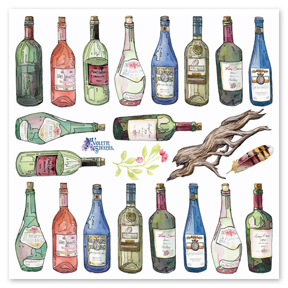  Wine Bottles Stickers、mySite、ghnorth
