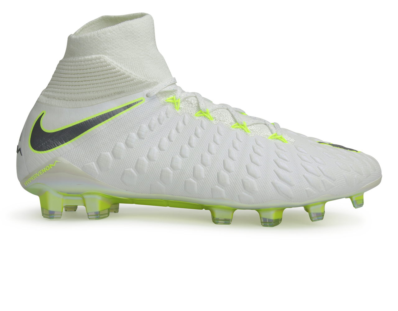 Nike Men's Hypervenom 3 Elite DF FG White/Metallic Cool Grey/Volt、mySite、bottomscart