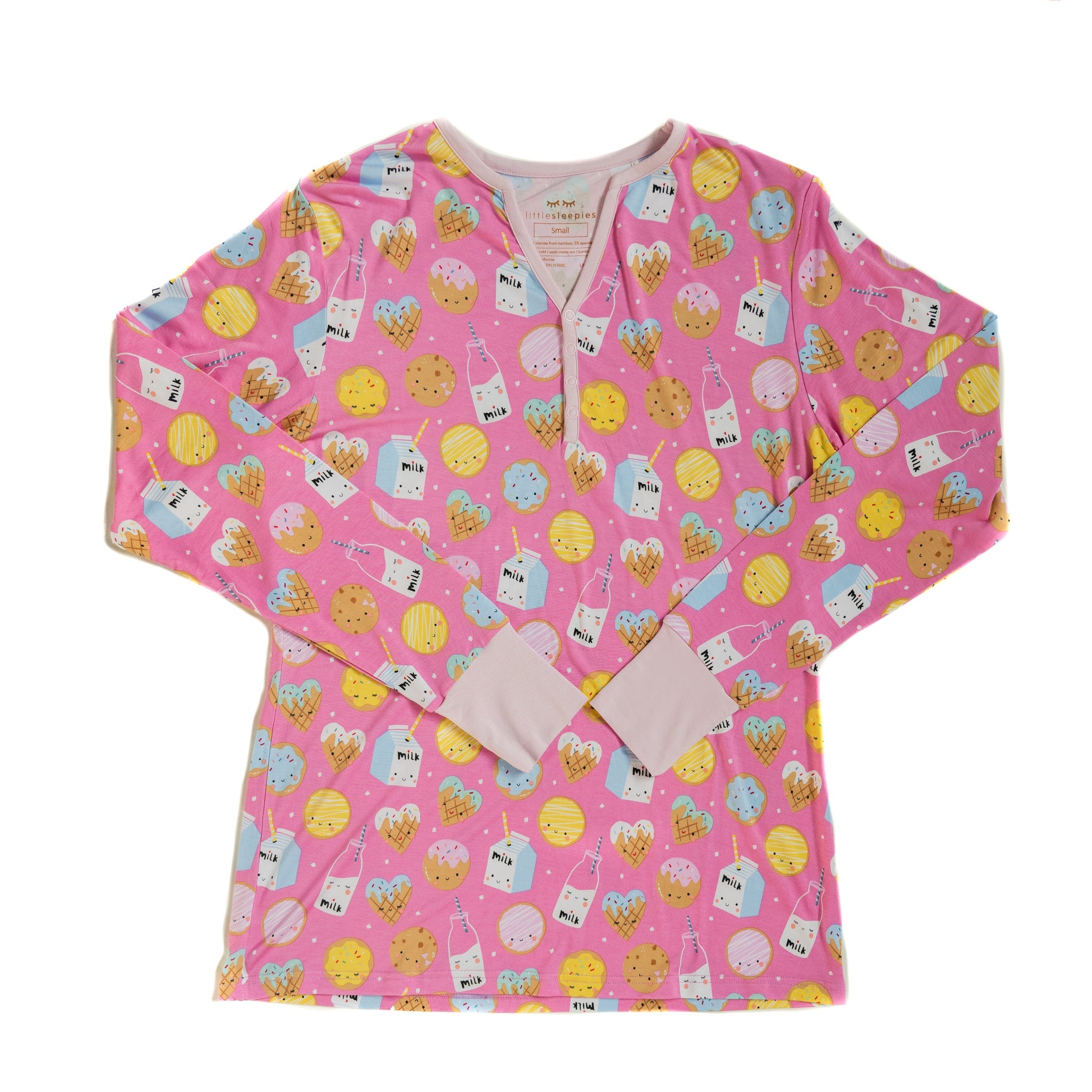 Pink Cookies & Milk Women's Pajama Top、mySite、g9winljtr