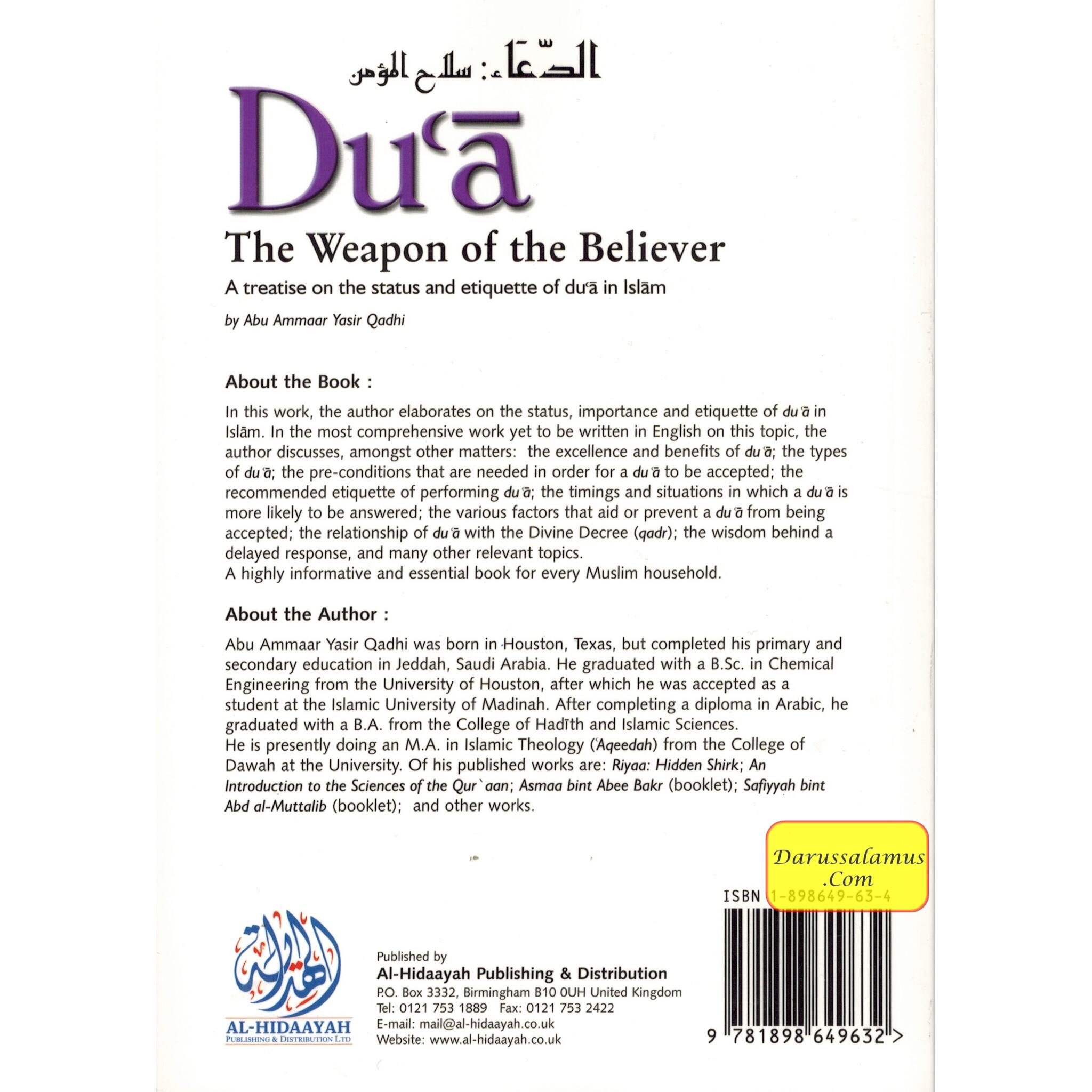Dua The Weapon of the Believer By Abu Ammaar Yasir Qadhi、mySite、topwebapps