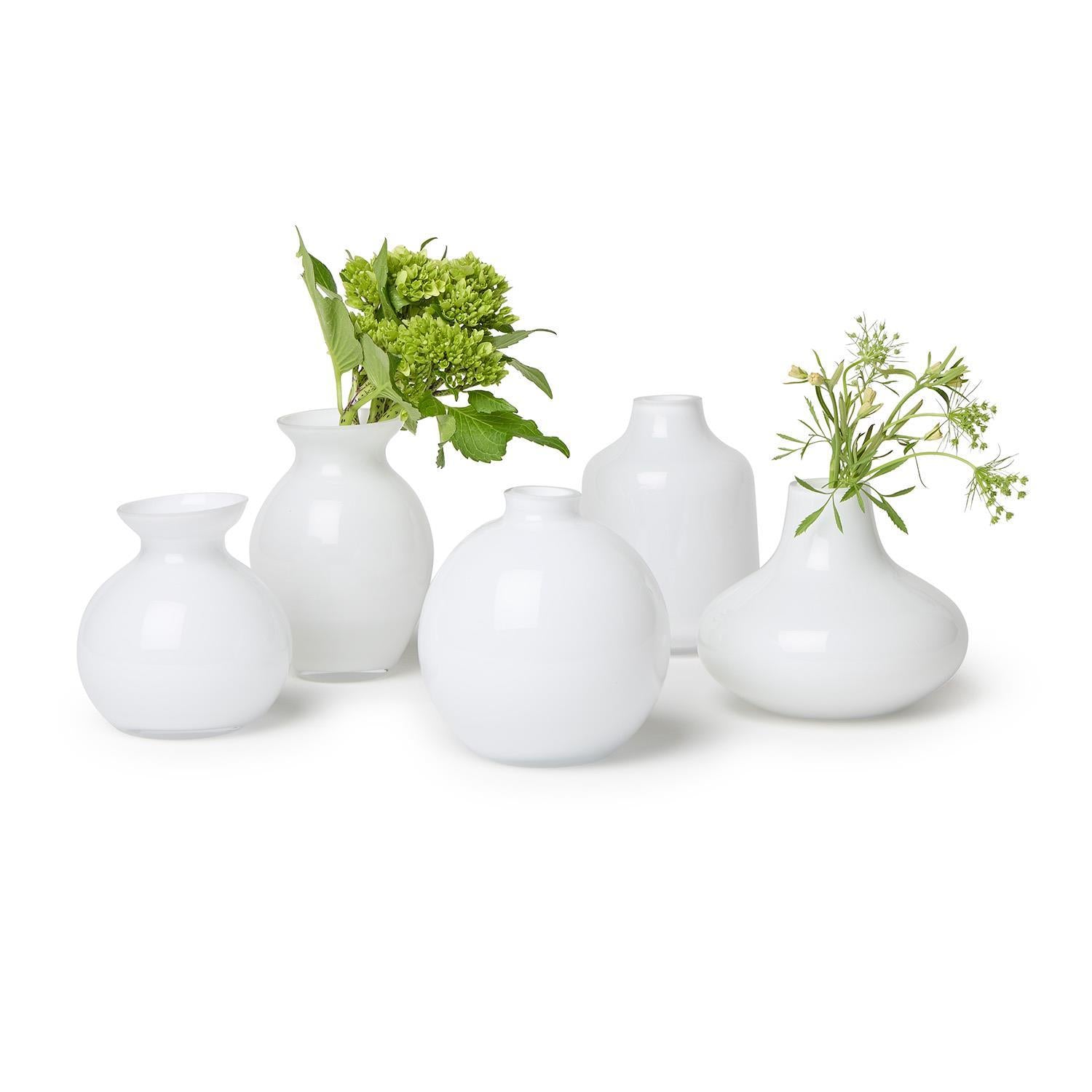  Milky White Glass Vases Set Of 5、mySite、elrpsem3k