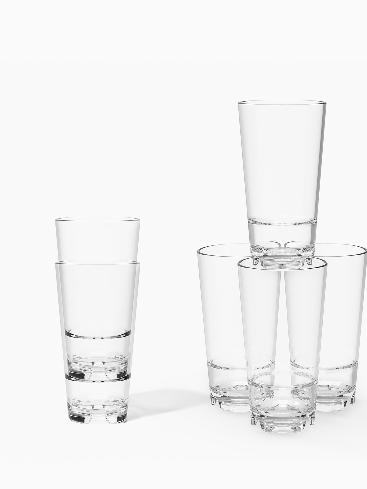 RESERVE 16oz Stackable Pint Tritan Copolyester Glass - Bulk、mySite、camillekostekn