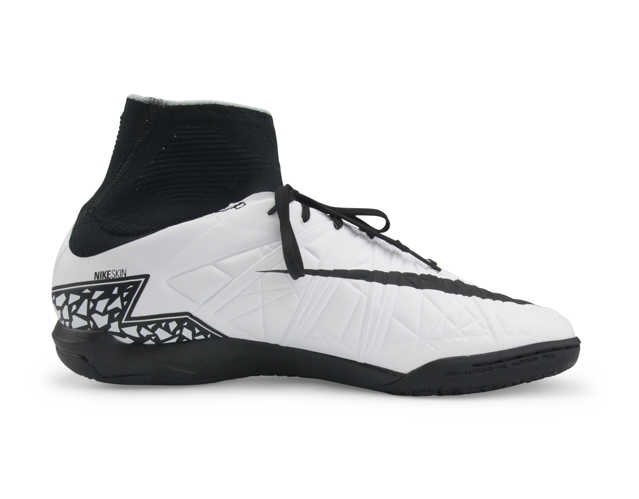 Nike Men's HypervenomX Proximo Indoor Soccer Shoes White/Black/Blanc/Noir、mySite、noshort