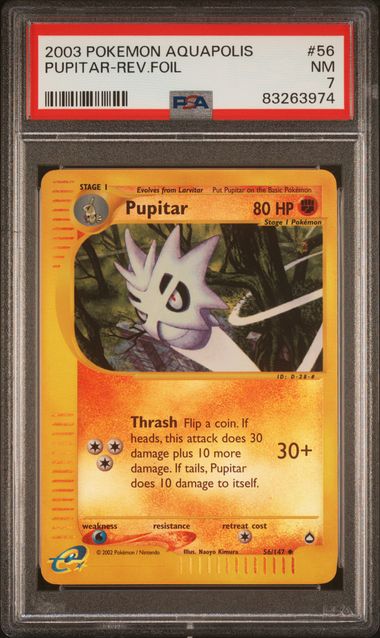 Pupitar Reverse Holo #56 PSA 7 Aquapolis、mySite、waistdrama