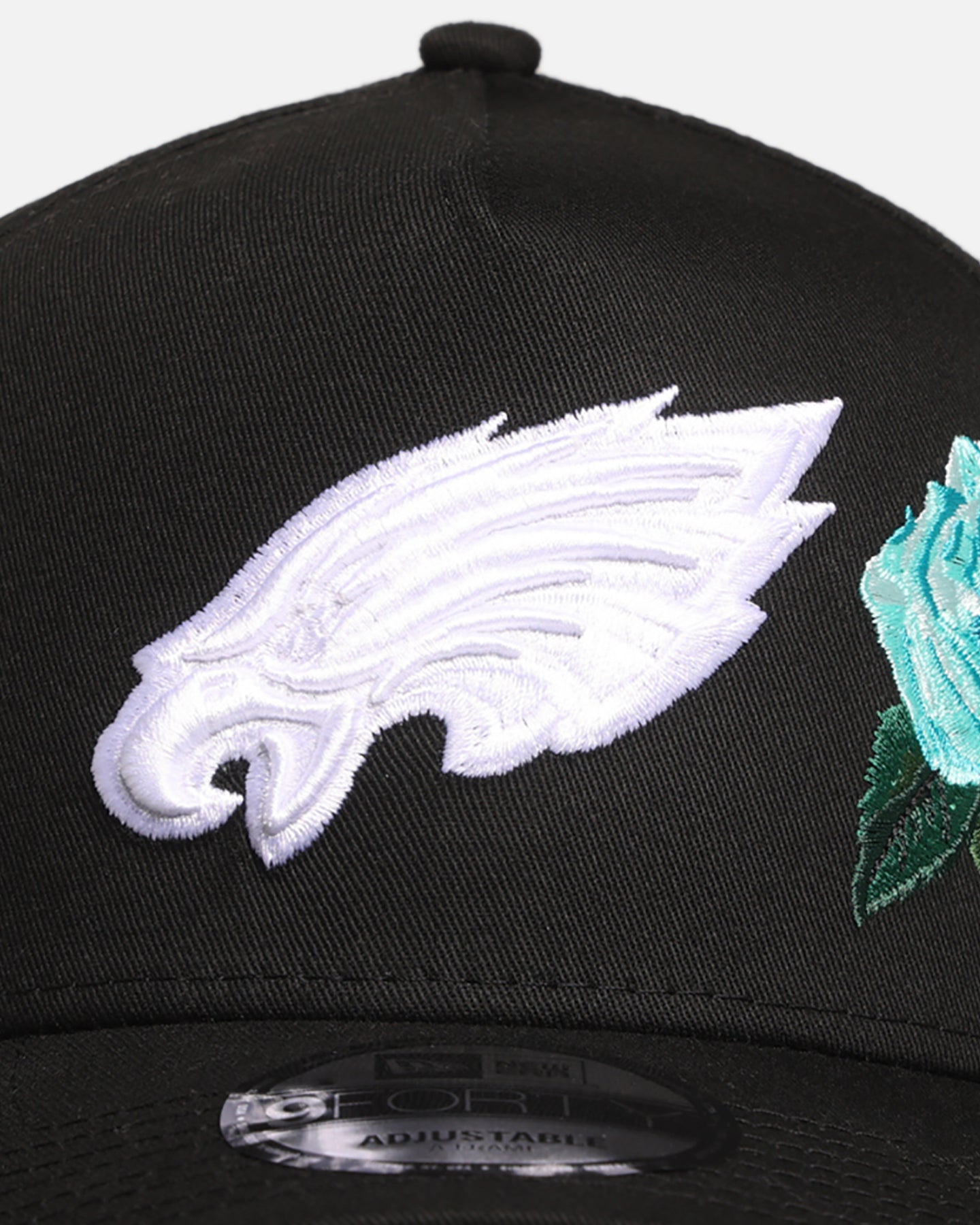 New Era Philadelphia Eagles 'Aqua Rose Embroidery' 9FORTY A-Frame Snapback Black/Aqua、mySite、zt4zffjzw