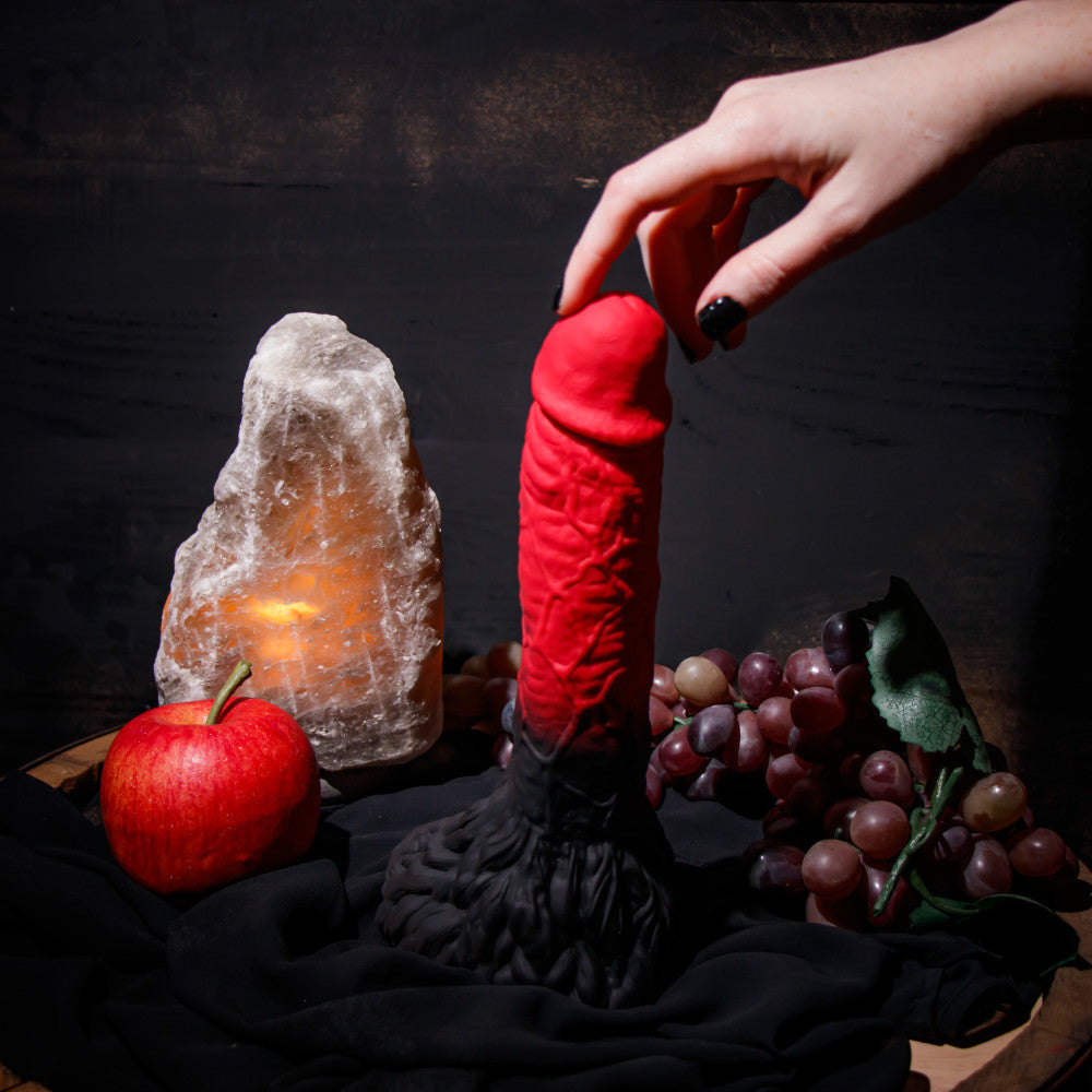 The Realm By Blush® | Lycan Red 10.5-Inch Long Dildo With Lock On Base、mySite、bottomscart