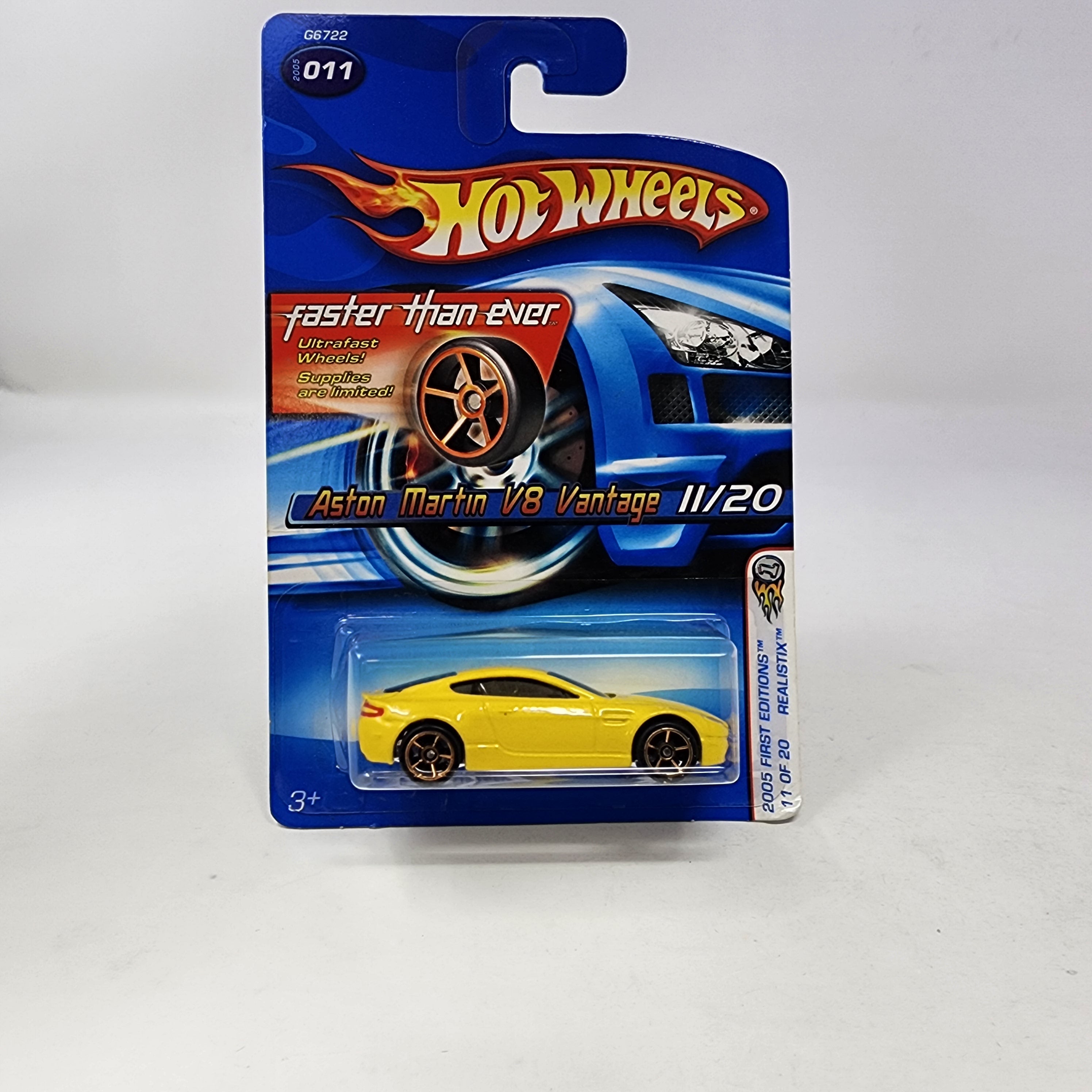 Aston Martin V8 Vantage #11 * Yellow w/ FTE Faster Than Ever * Hot Wheels 2005、mySite、hgirdovlk