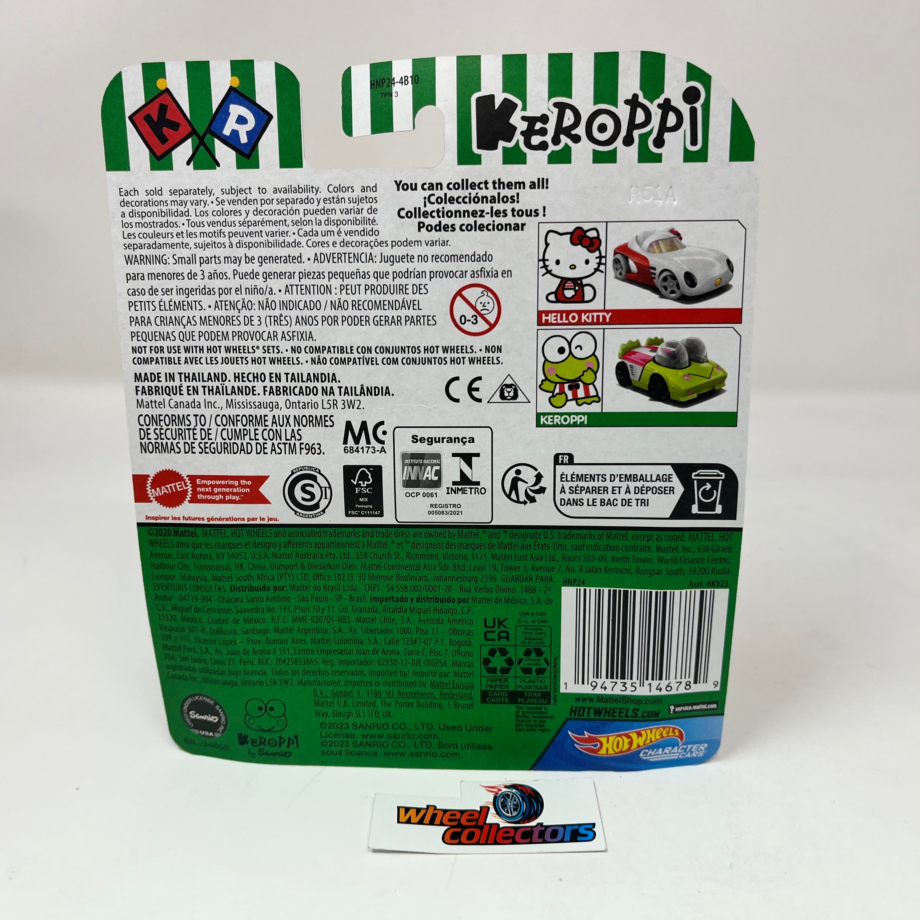 Keroppi * Hot Wheels Character Cars Case B Hello Kitty Series、mySite、hgirdovlk