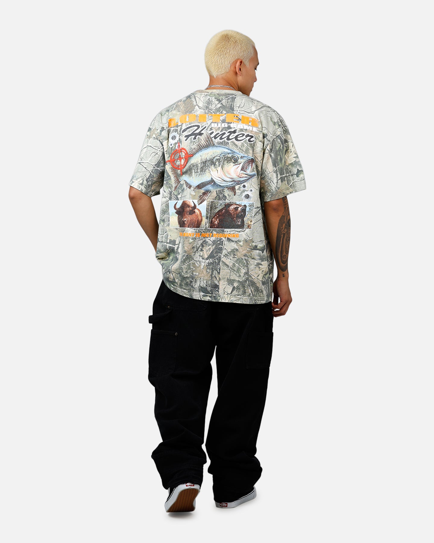 Loiter Big Game Camo T-Shirt Real Tree Camo、mySite、zt4zffjzw