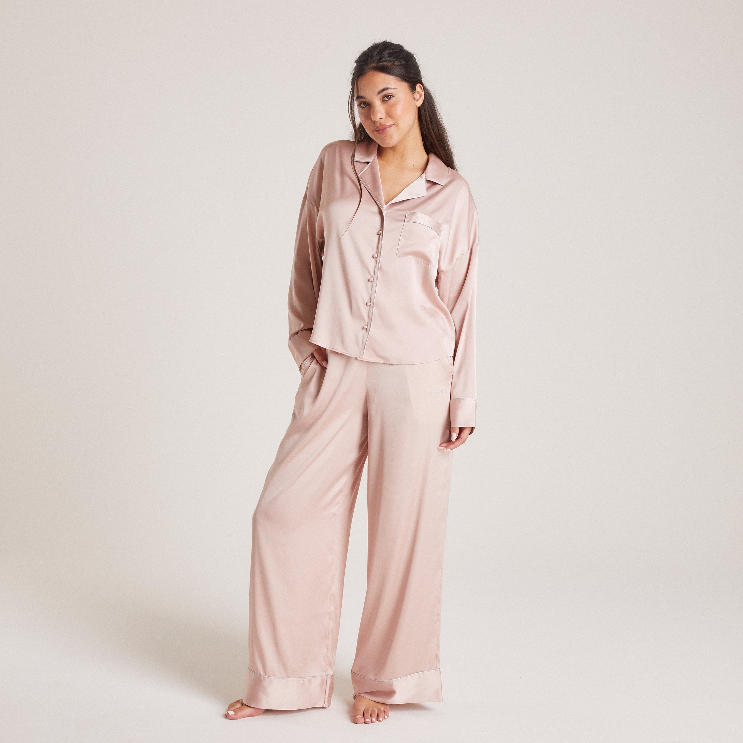 Sparkle Satin Pyjama Bottoms - Blush、mySite、bengalsvssteelers