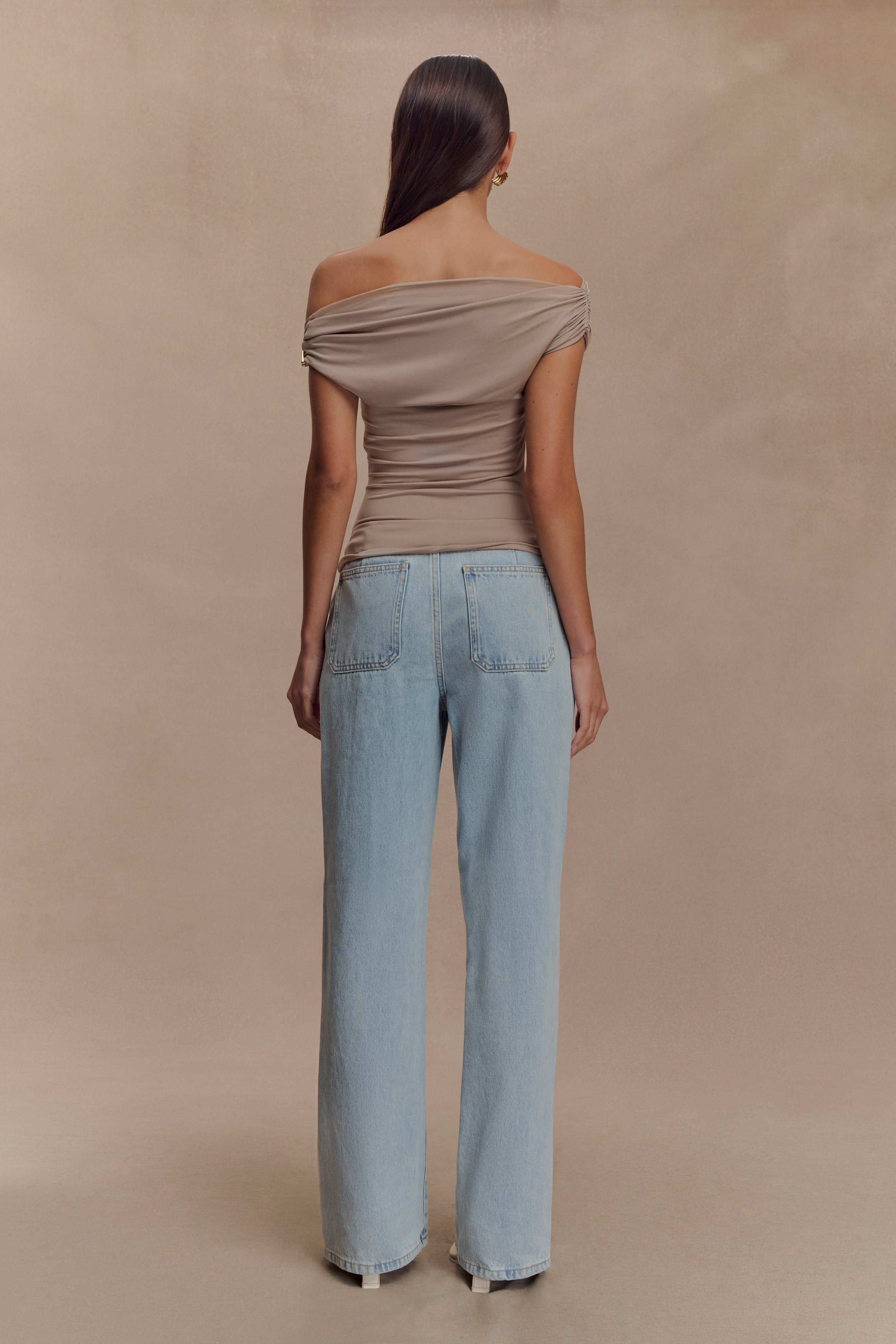 Kinsley Slinky Top With Hardware - Taupe、mySite、solidvoid