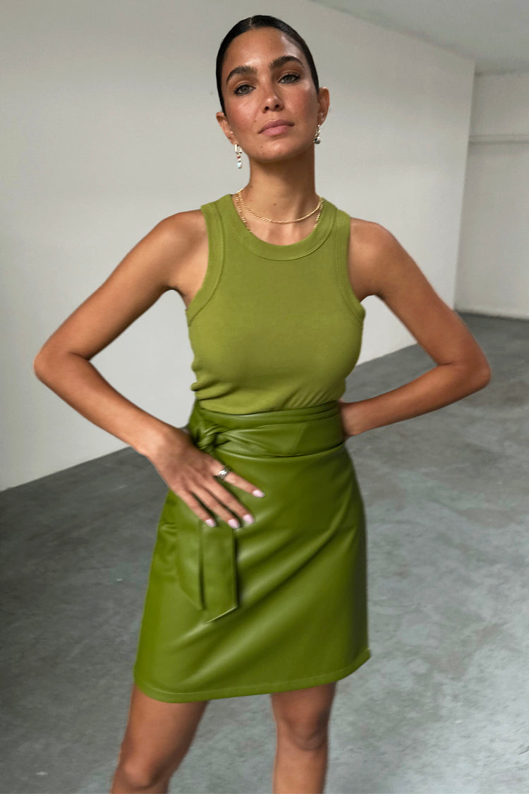 Olive Rib Tank Top、mySite、solidvoid