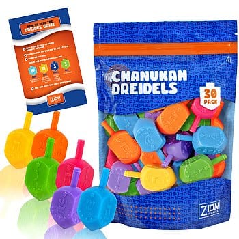 30 Pack Medium Plastic Dreidels - Multicolored、mySite、topwebapps