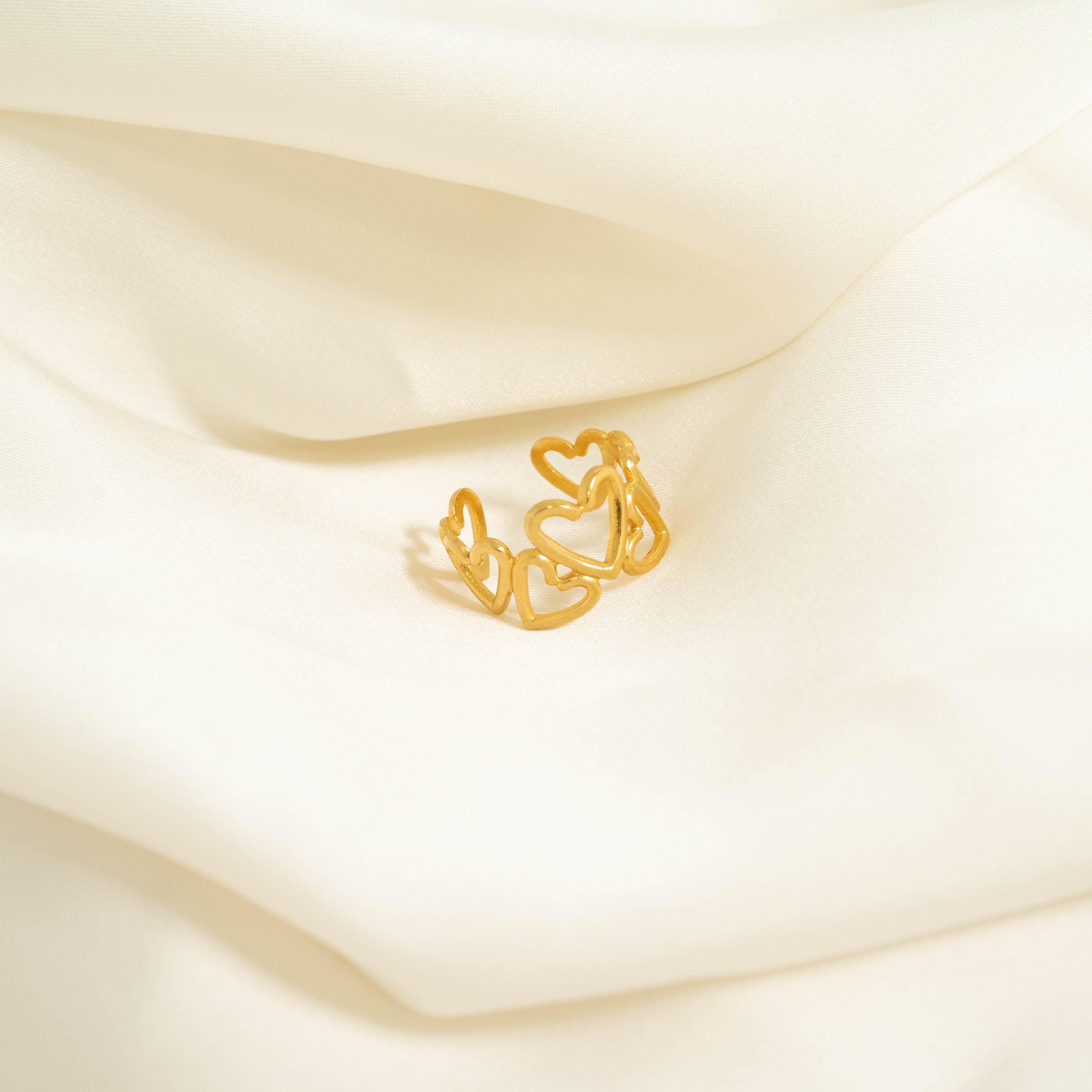18K Gold PVD Stainless Steel Heart Toe Ring / KSS0011、mySite、dreamappss