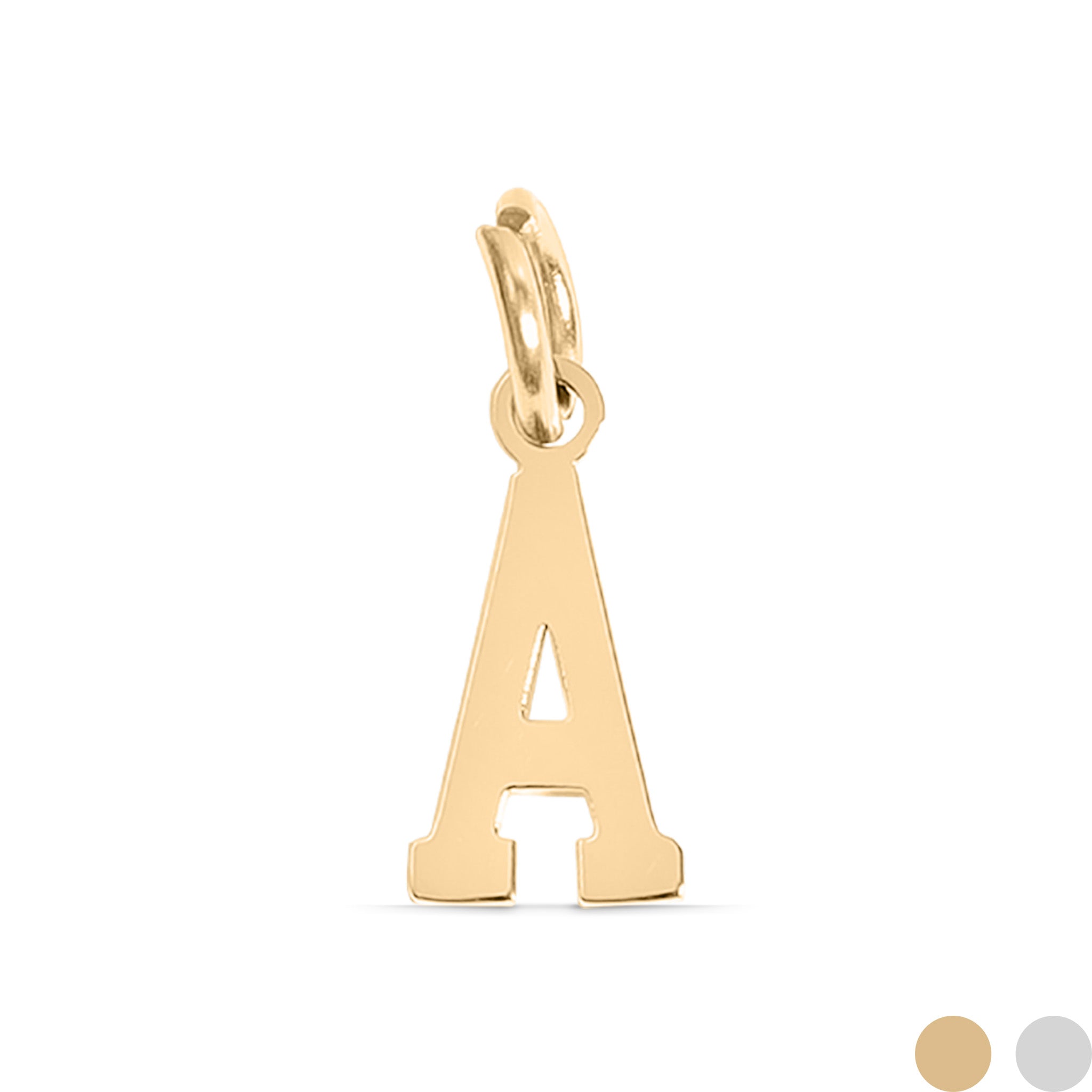 18K Gold PVD Coated Stainless Steel Small Sport Letter Pendant / PDS0007、mySite、dreamappss