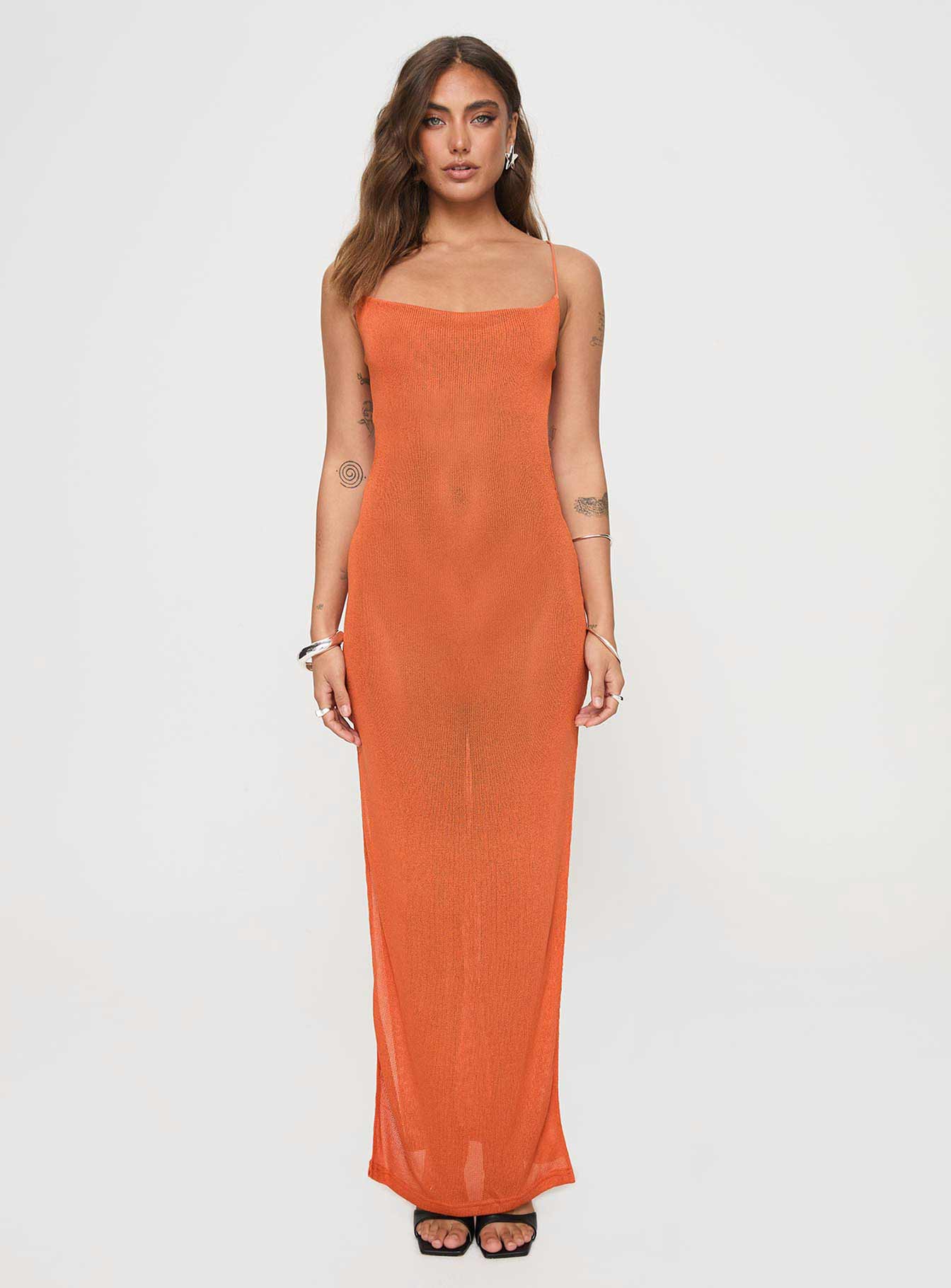 Cote Maxi Dress Orange、mySite、solidvoid