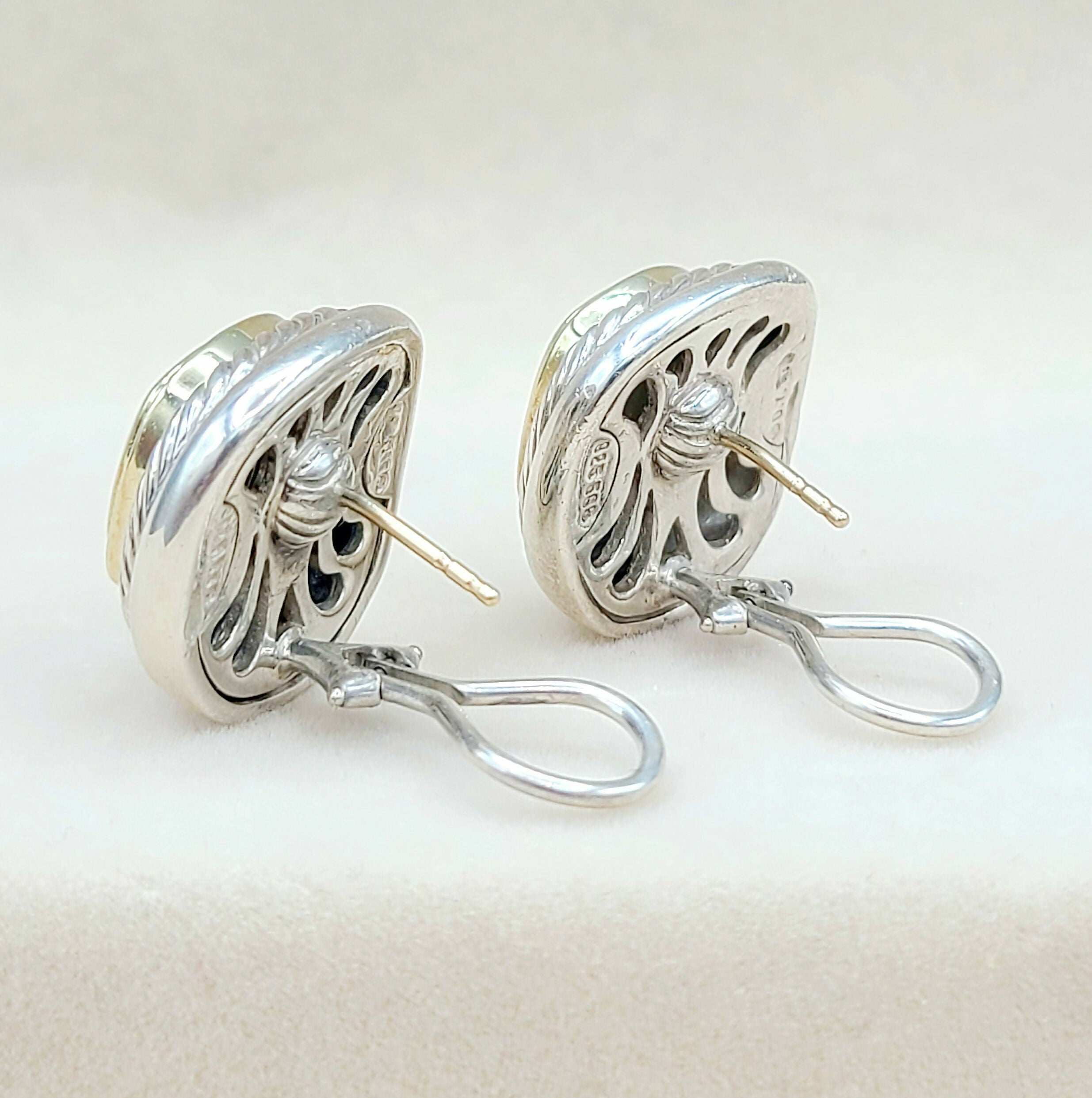 David聽Yurman聽Albion聽Gold聽Dome聽Earrings Large、mySite、hinf8tx79