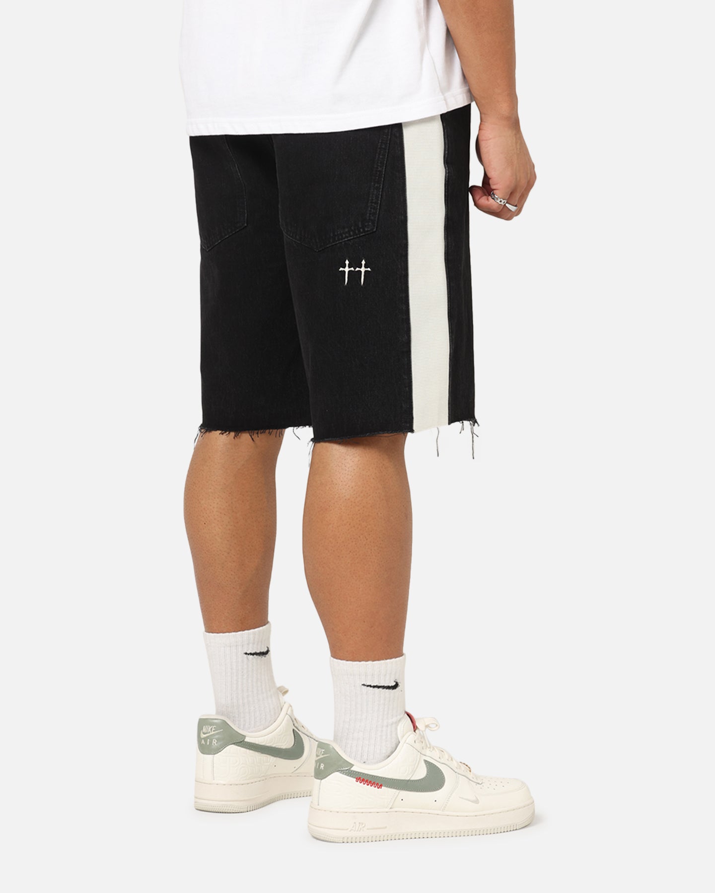 Saint Morta Amplus Sidewinder Denim Jorts Black/Off White、mySite、zt4zffjzw