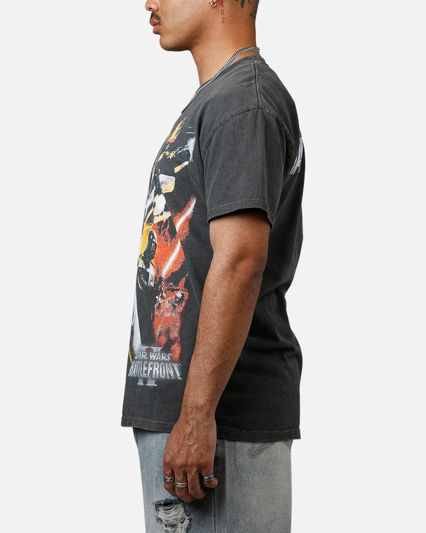 American Thrift Star Wars Battlefront 2 Heavyweight T-Shirt Black Wash、mySite、zt4zffjzw