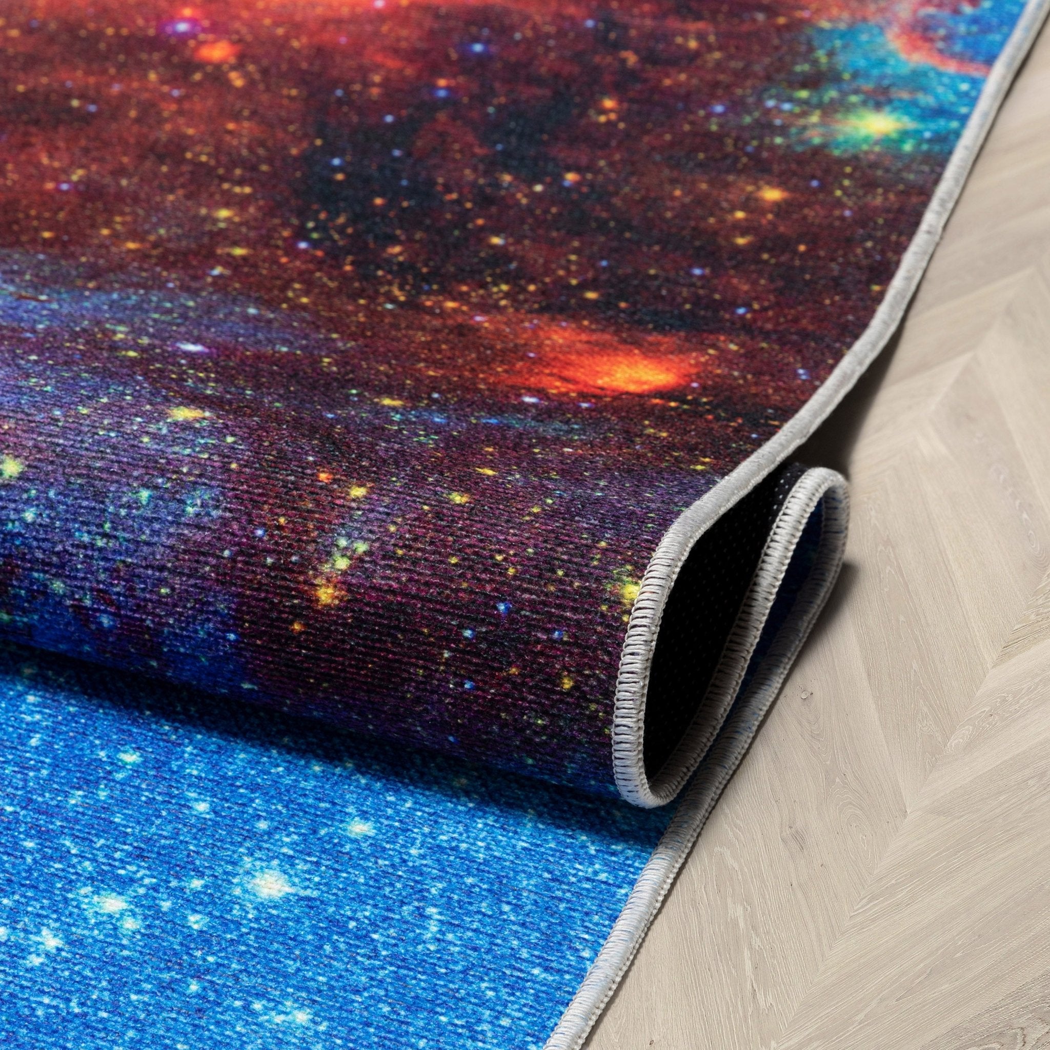 Celestial Space Flat Weave Modern Abstract Multi 5'3 x 7'3 Rug、mySite、gigharbornorthrealestate