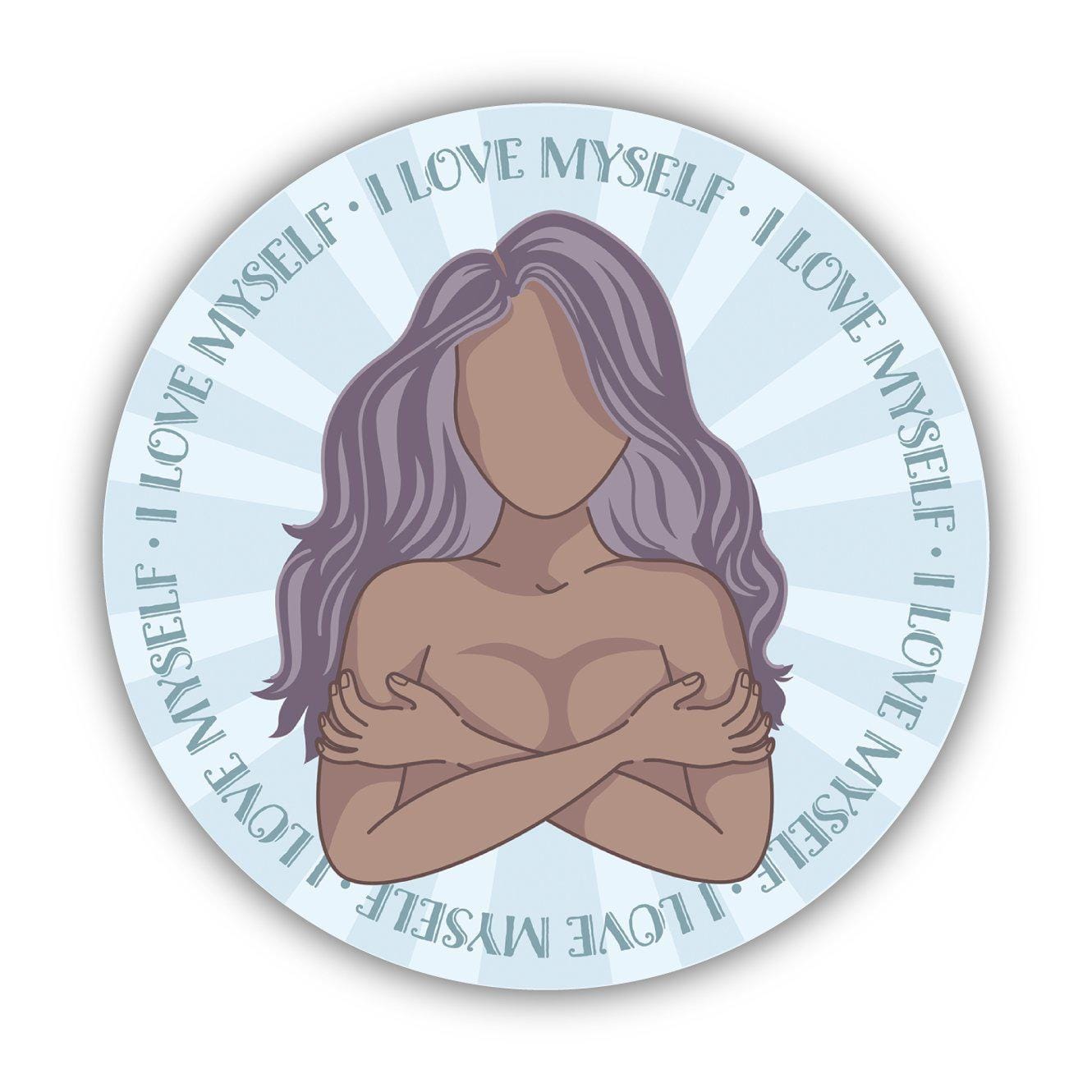  I Love Myself Positivity Sticker、mySite、elrpsem3k