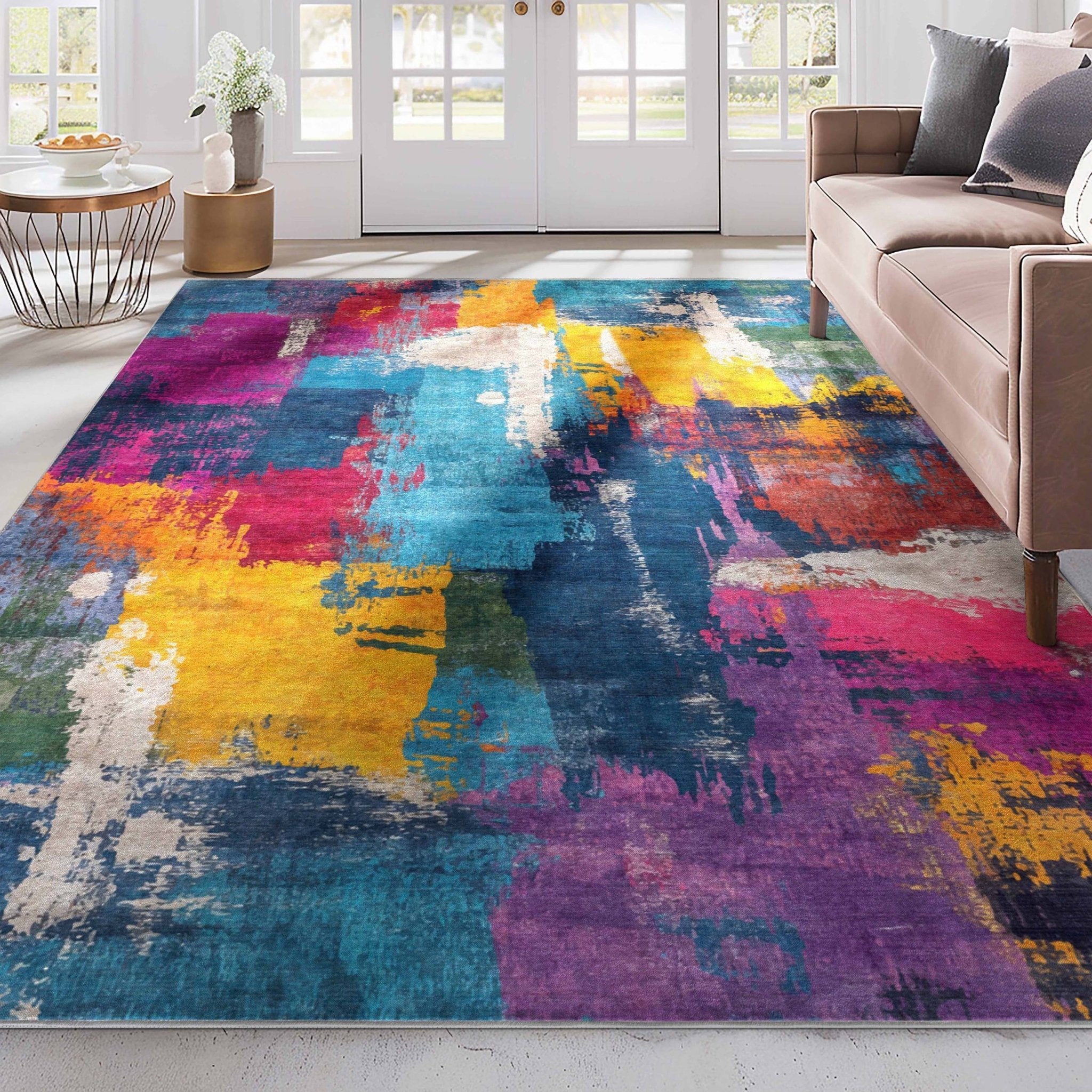 Apollo Maree Abstraite – Abstract Marble Multicolor Rug、mySite、gigharbornorthrealestate