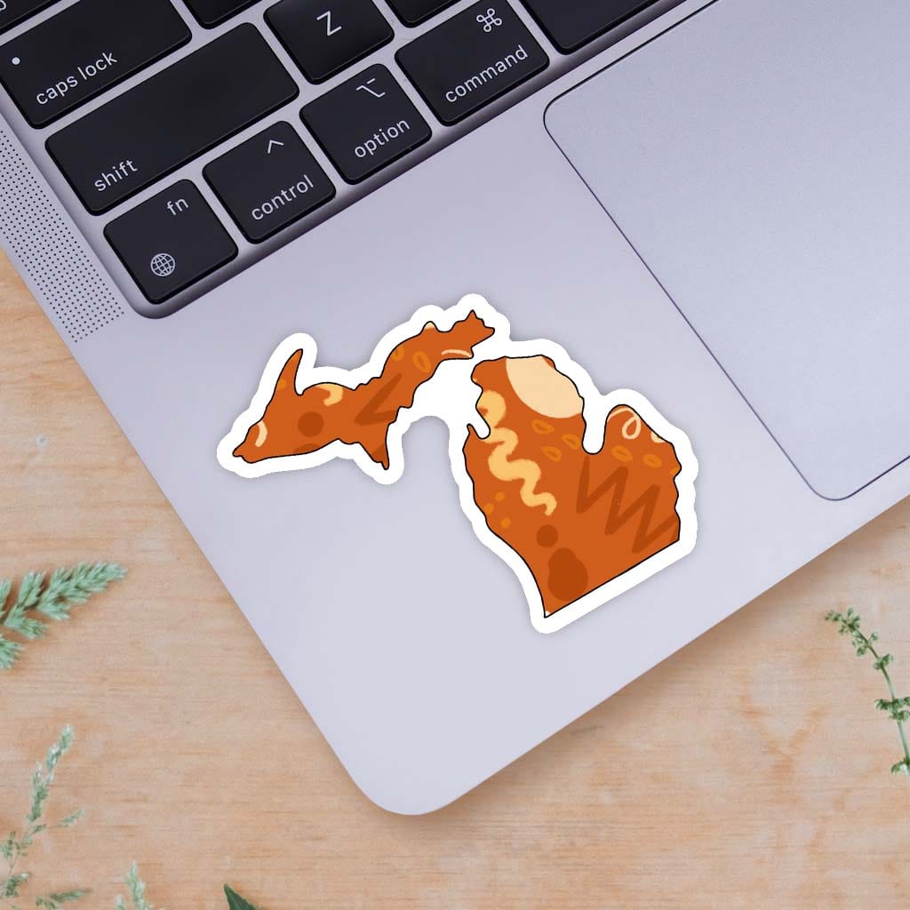  Michigan Orange Abstract Sticker、mySite、elrpsem3k