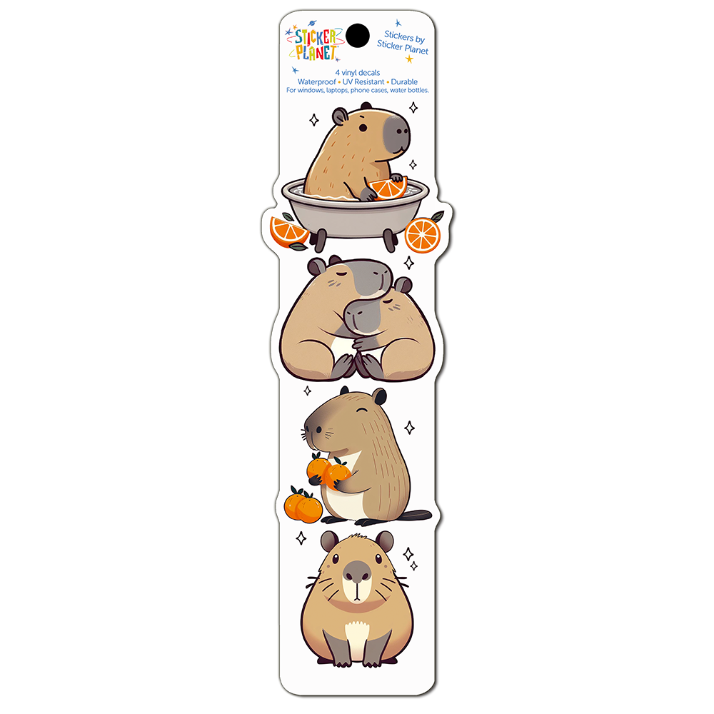  Cute Capybaras Vinyl Sticker Decal Strip、mySite、ghnorth