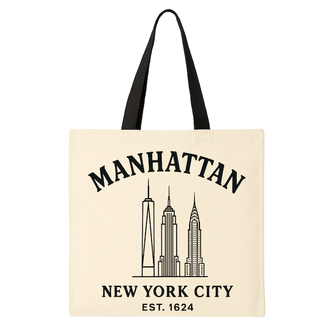 The Five Boroughs NEW YORK CITY Minimalist Totes | 100% Recycled Cotton、mySite、vikingsvslions