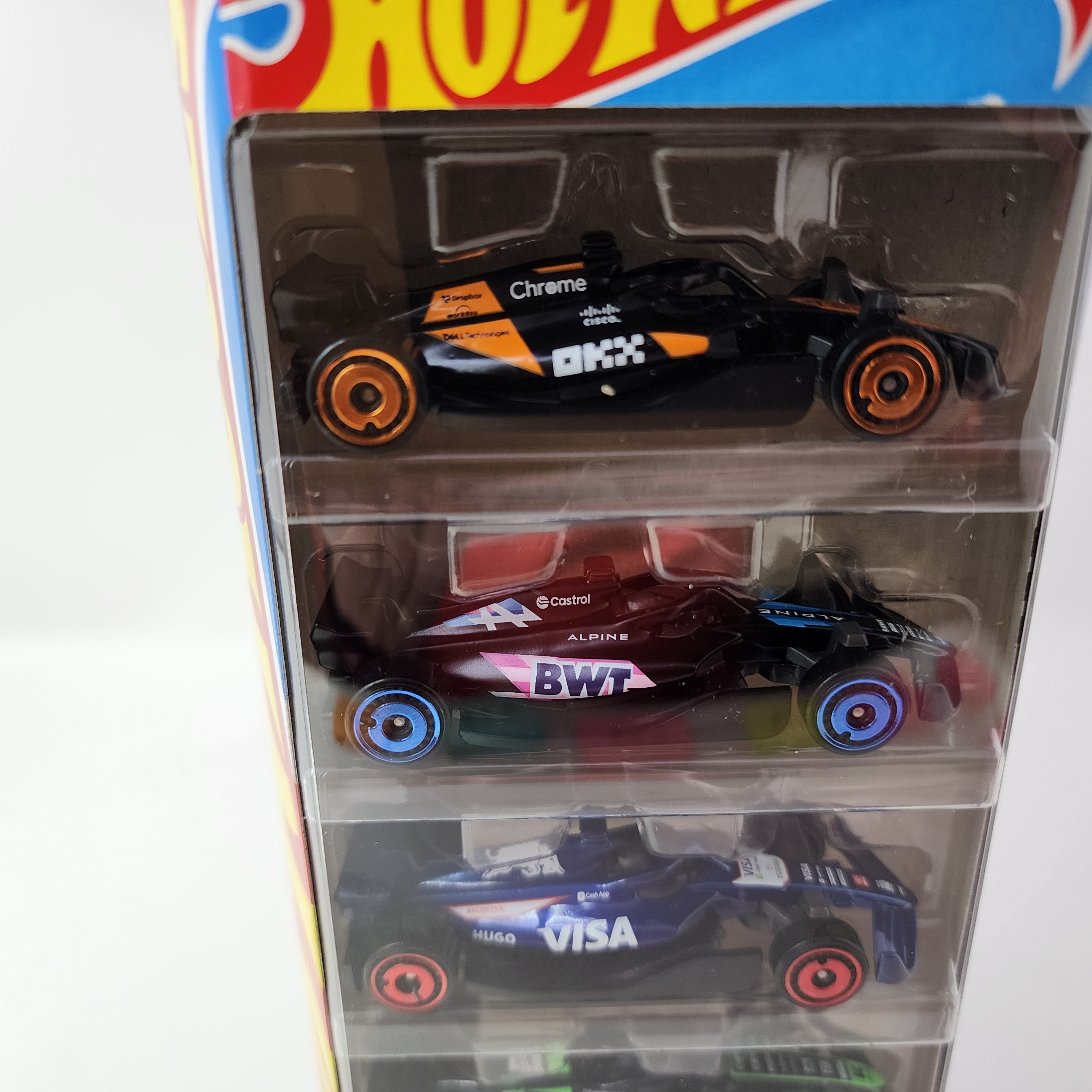 5 Pack * Hot Wheels 2024 Formula 1 McLaren, Alpine Red Bull, Haas, Sauber、mySite、hgirdovlk