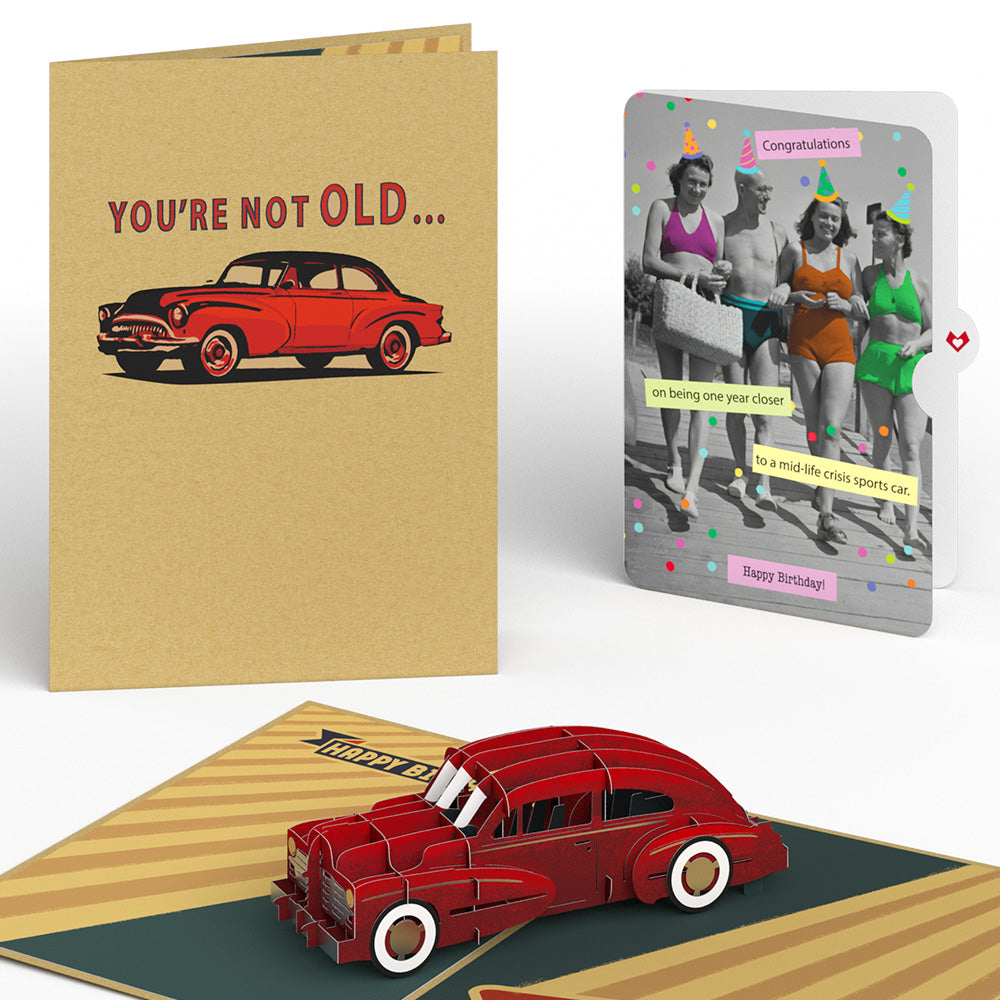 Happy Birthday Classic Car Pop-Up Card and Sentiment Set、mySite、solidvoid