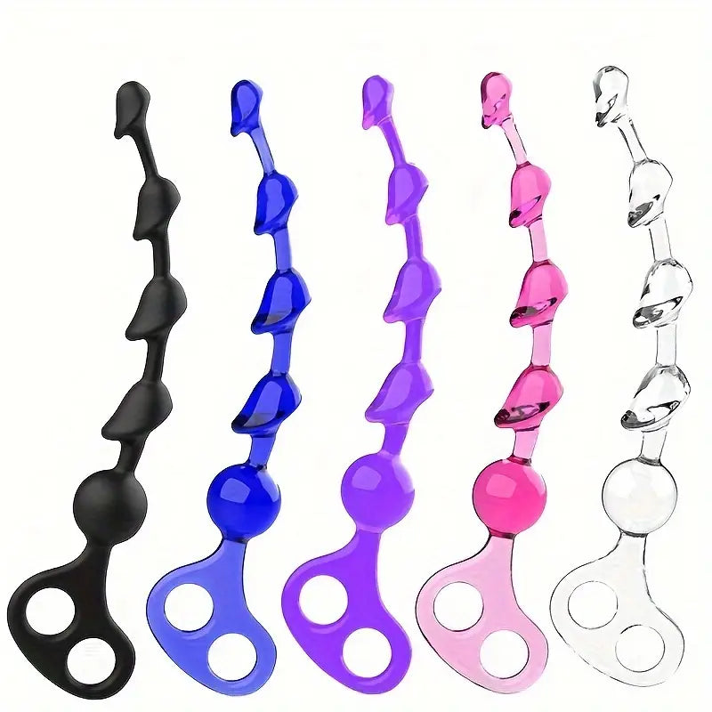 Anal Butt Plug Soft Rubber Beads | 5 Balls | 5 Different Colours、mySite、bottomscart