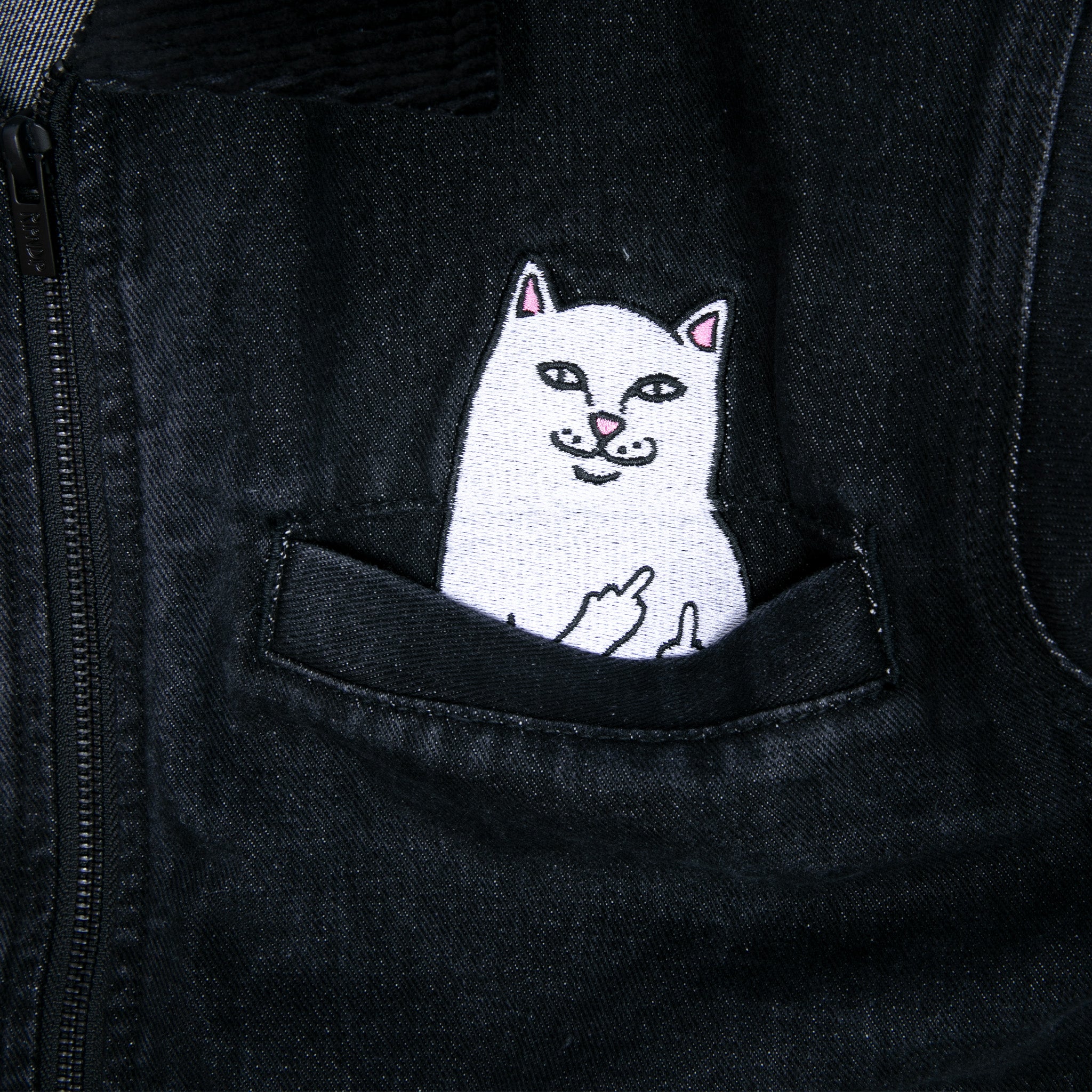  La Brea Peeking Nermal Work Jacket (Black Washed Denim)、mySite、merchandisen