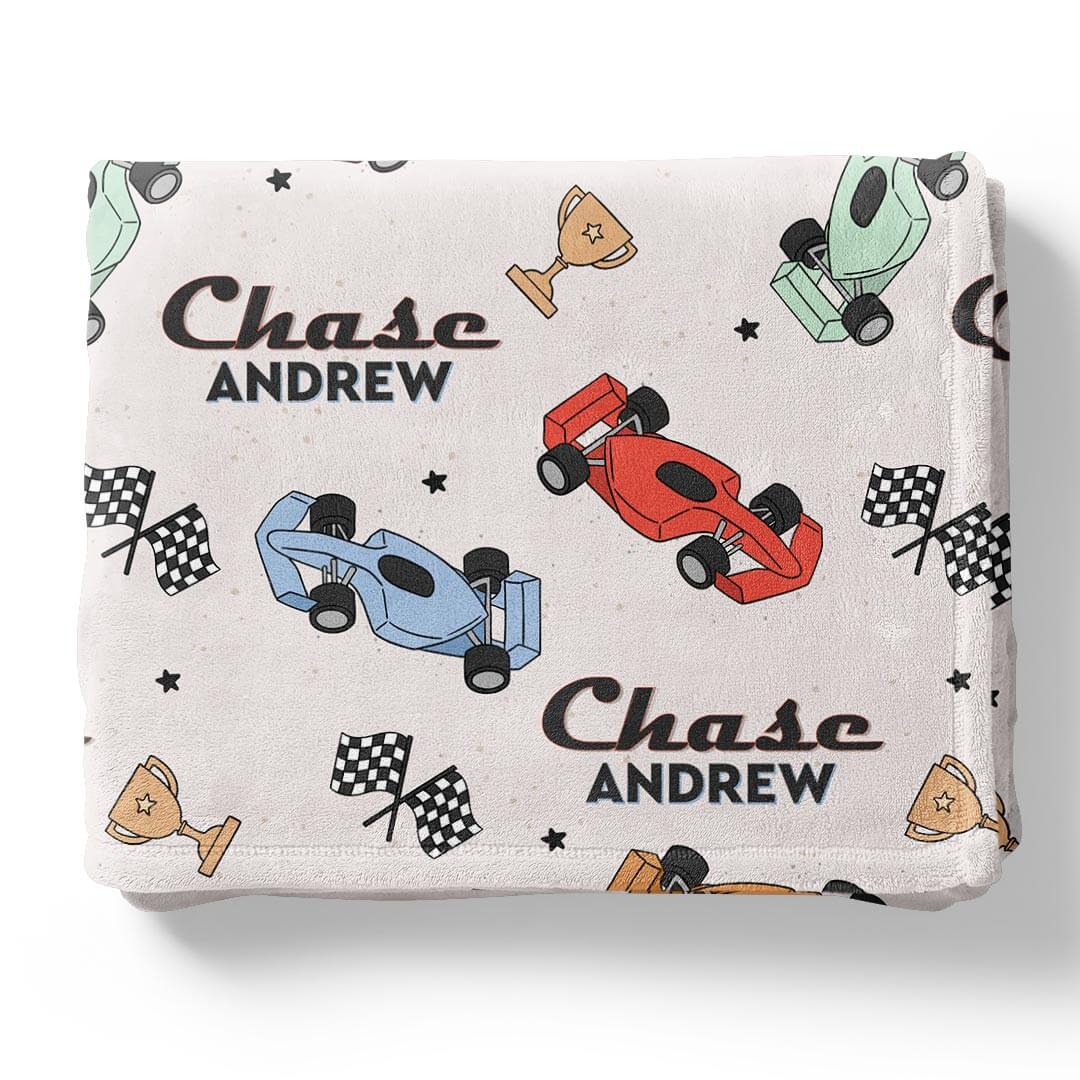  Pit Crew Personalized Kids Blanket、mySite、layawaytickets