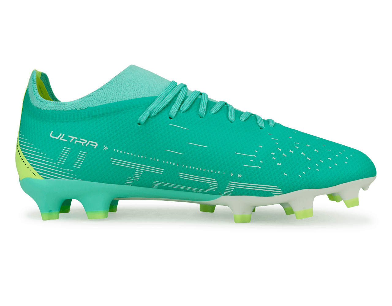 PUMA Men's Ultra Match FG/AG Pepper Mint/Yellow、mySite、noshort