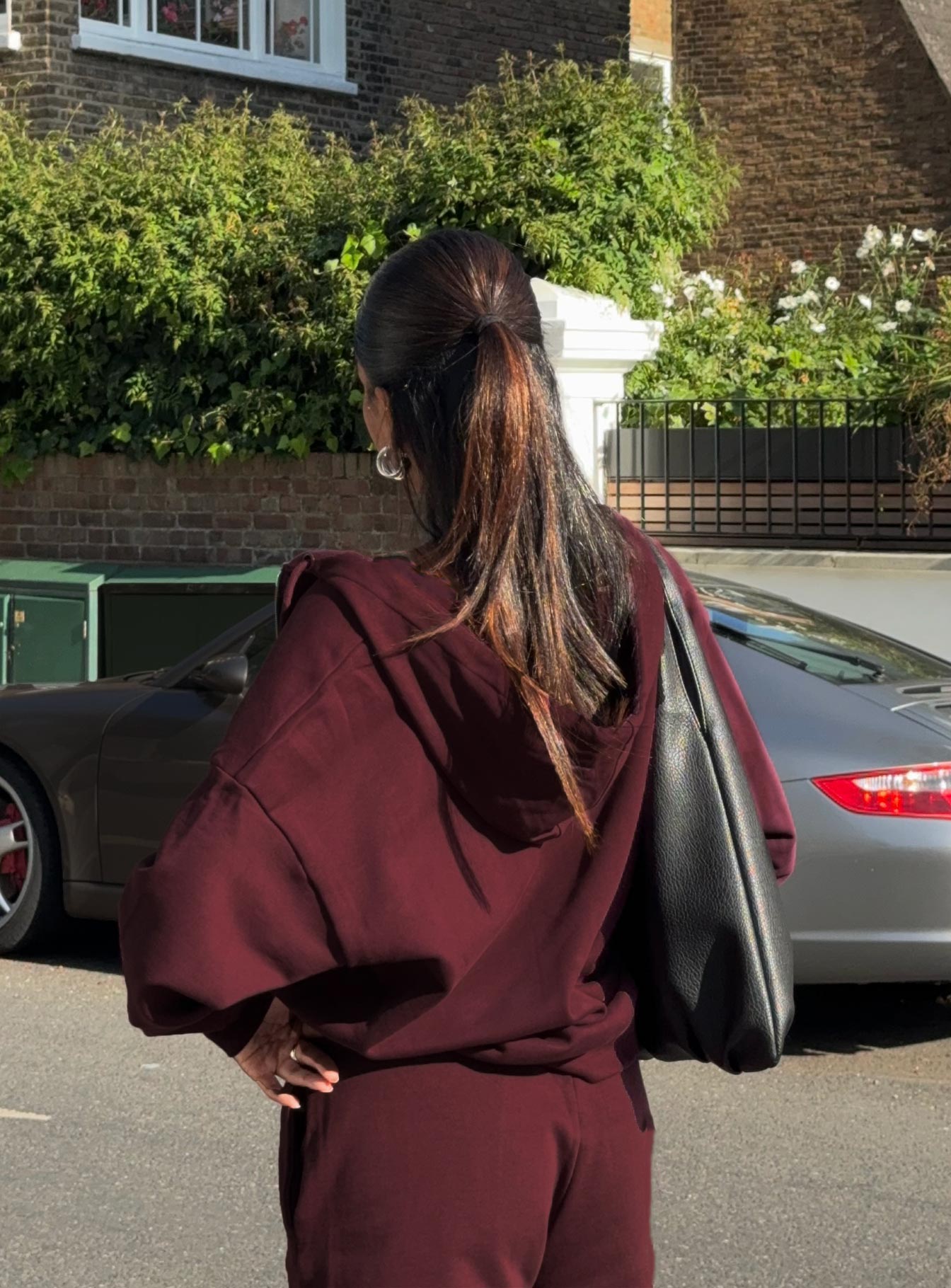 All Day Oversized Hoodie Wine、mySite、solidvoid