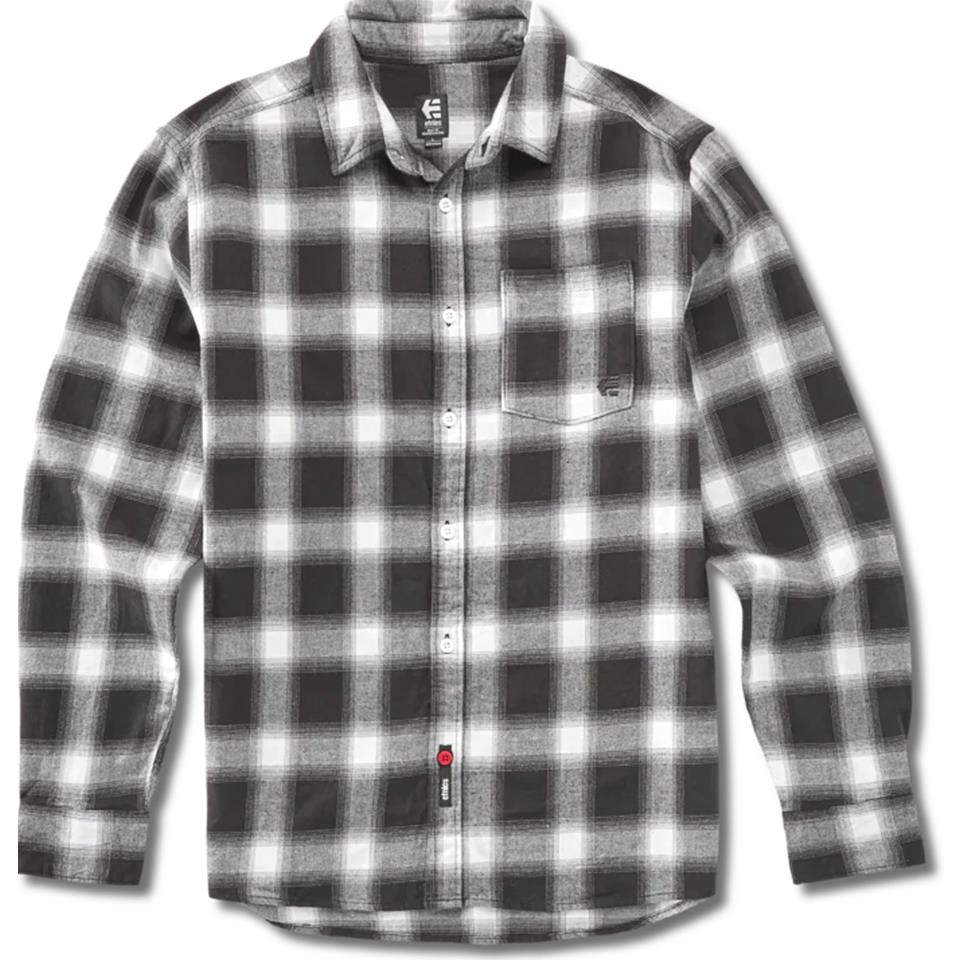  Etnies Doomed Flannel - Black/White、mySite、merchandisen