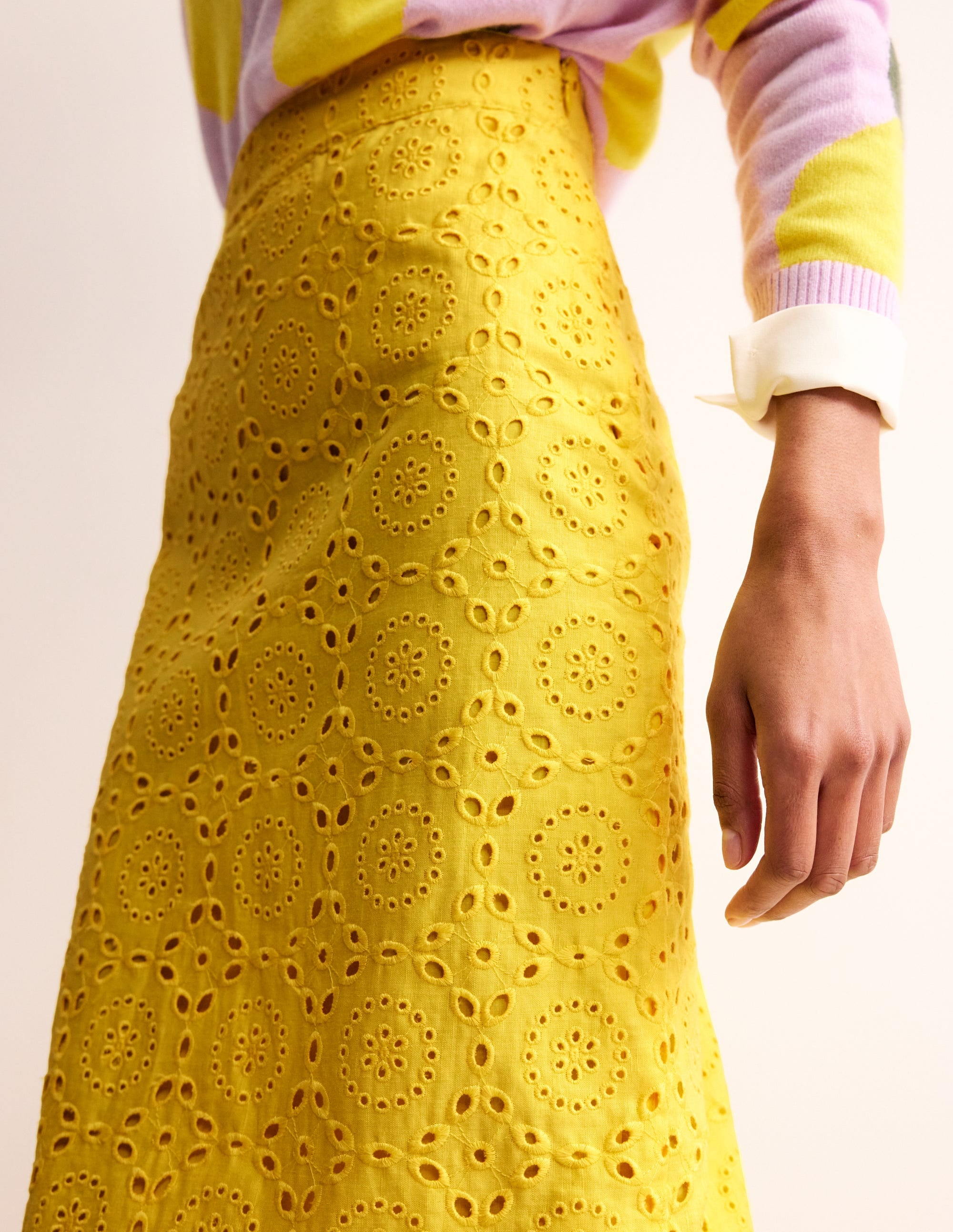  Broderie Column Skirt-Vibrant Yellow、mySite、ashleygrahame